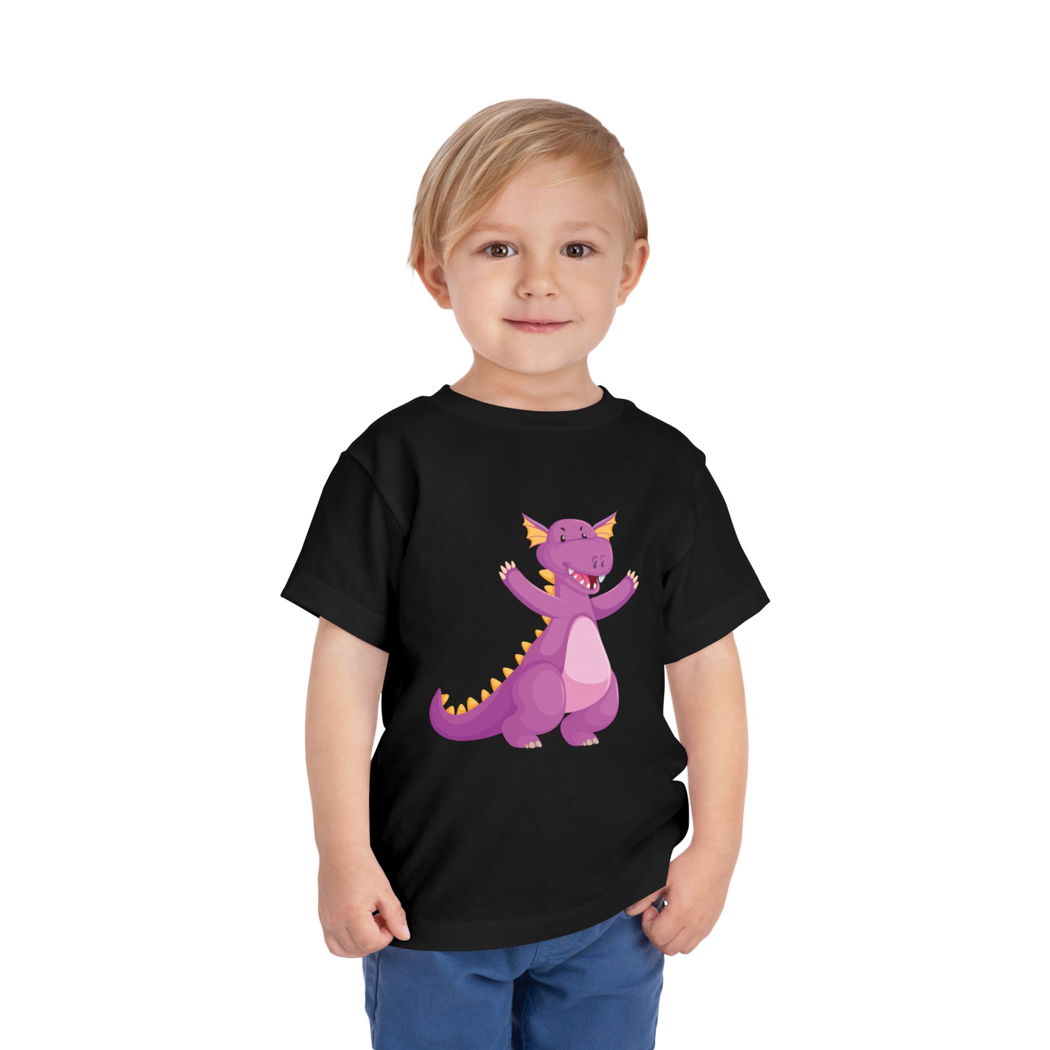 Cute Purple Dragon Toddler T-Shirt – Playful Dino Costume Graphic Tee for Kids, Boys & Girls. - Image 6