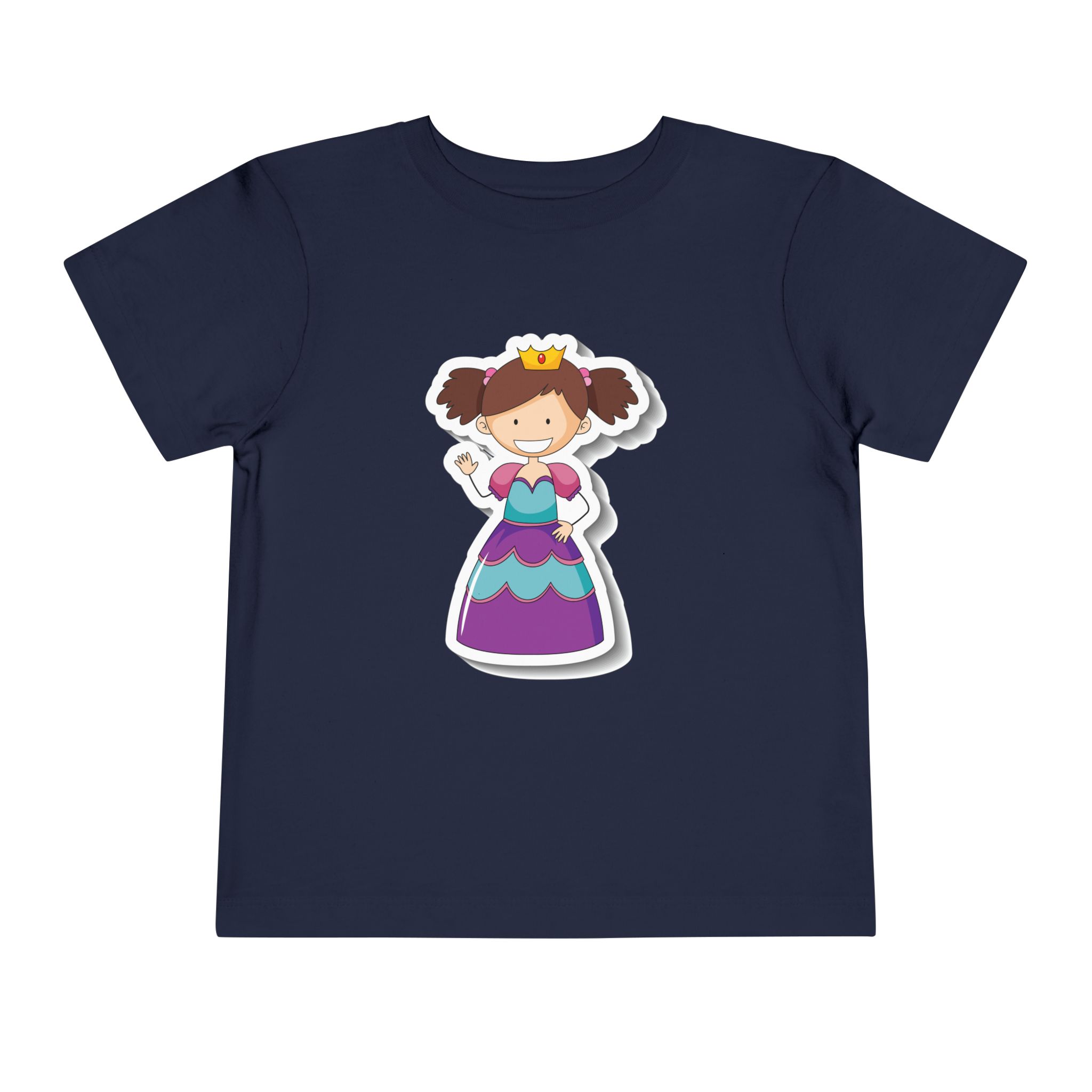 Cute Cartoon Princess Crown Toddler T-Shirt – Adorable Princess Graphic Tee for Kids, Boys & Girls. - Image 21