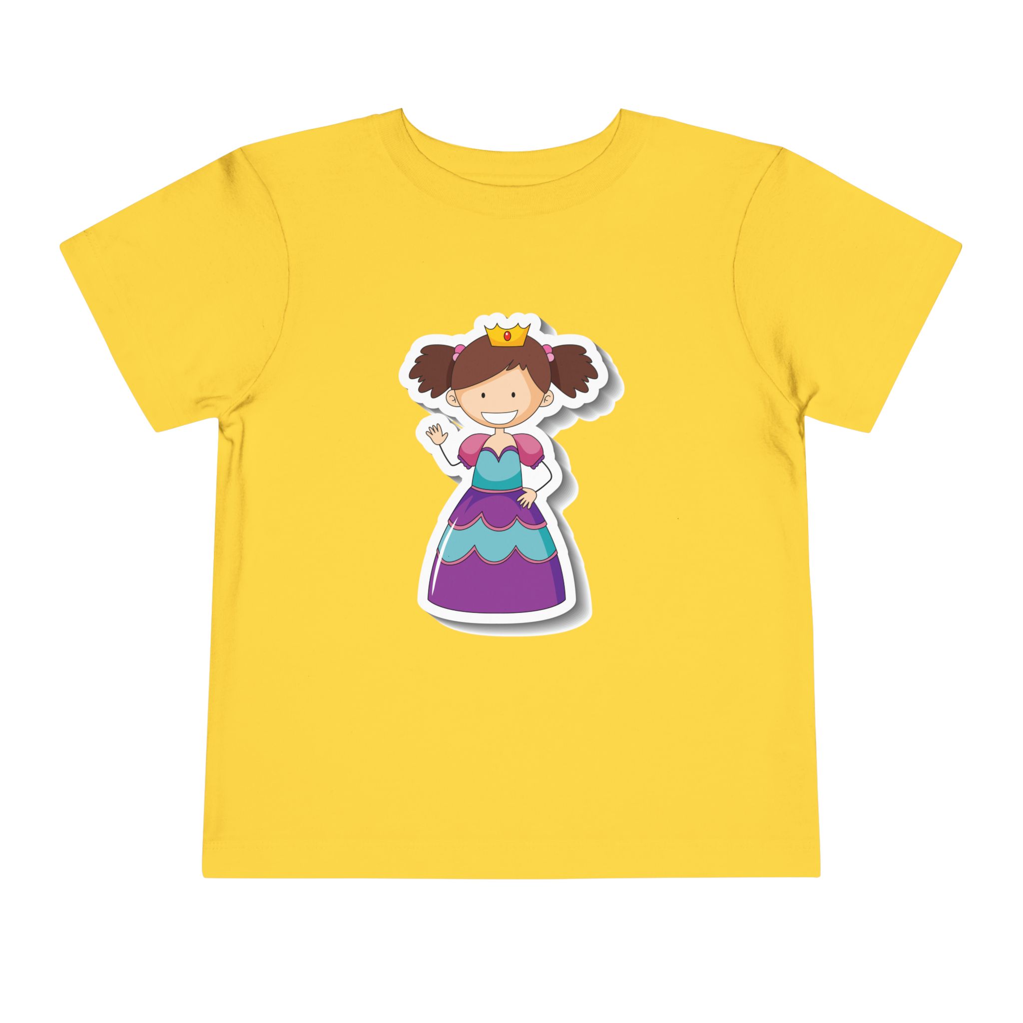 Cute Cartoon Princess Crown Toddler T-Shirt – Adorable Princess Graphic Tee for Kids, Boys & Girls. - Image 13