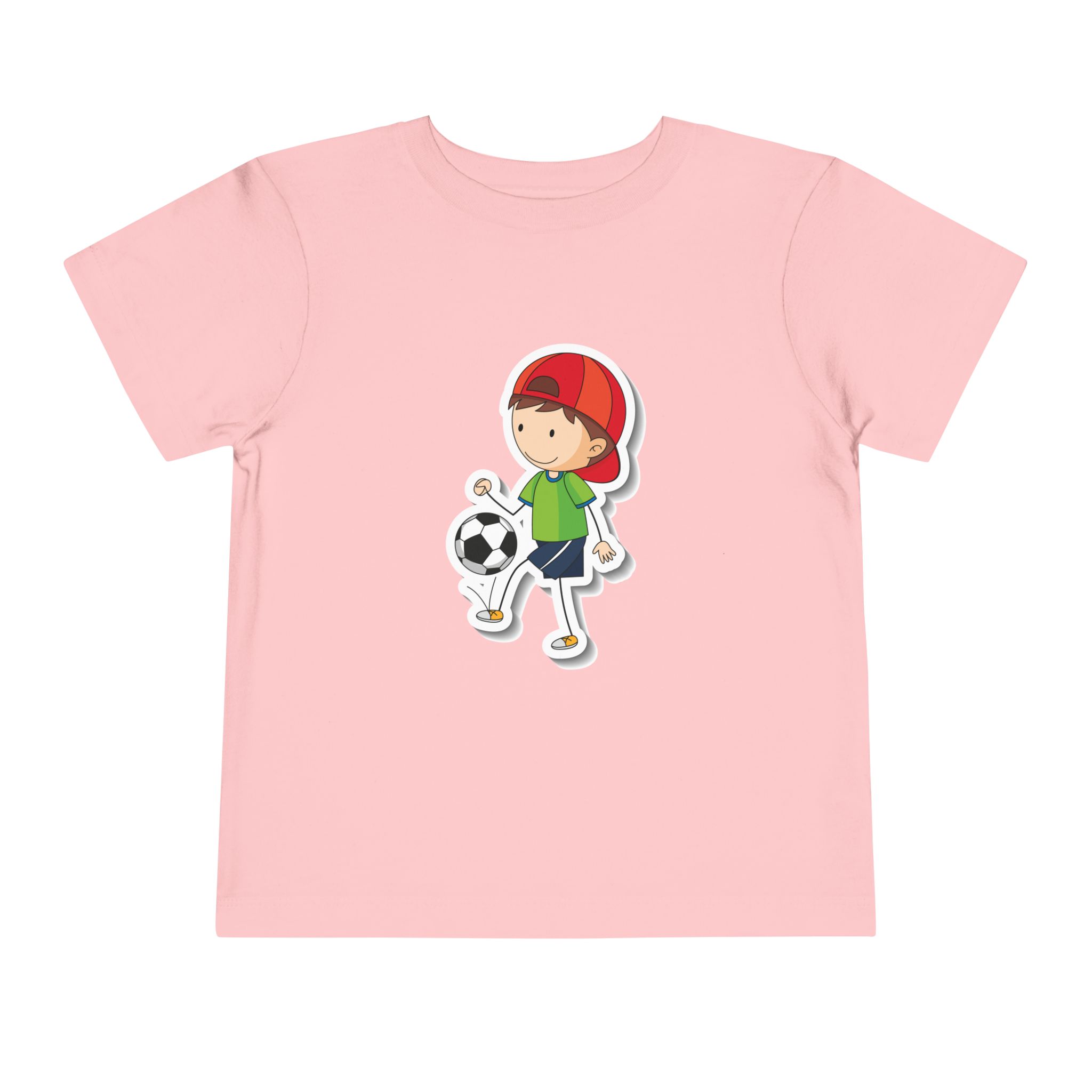 Cute Boy Kicking Soccer Ball Toddler T-Shirt – Fun Sports Graphic Tee for Kids, Boys & Girls. - Image 25