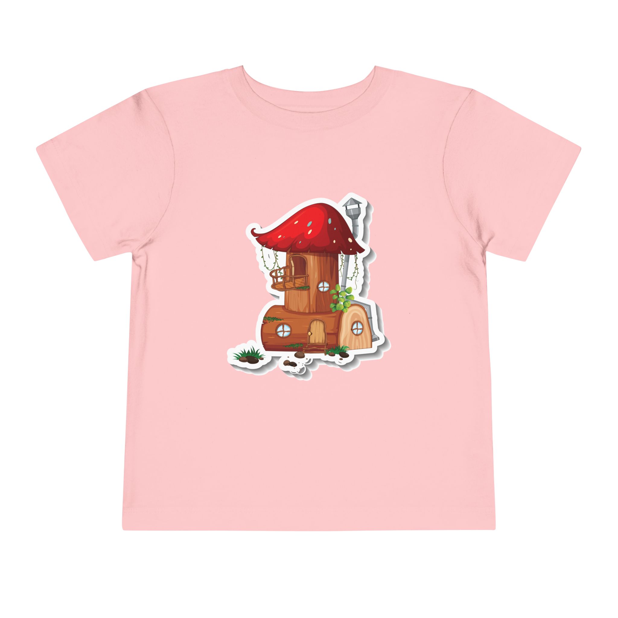 Mushroom Cottage Toddler T-Shirt – Cute Fairy House Graphic Tee for Kids, Boys & Girls. - Image 25