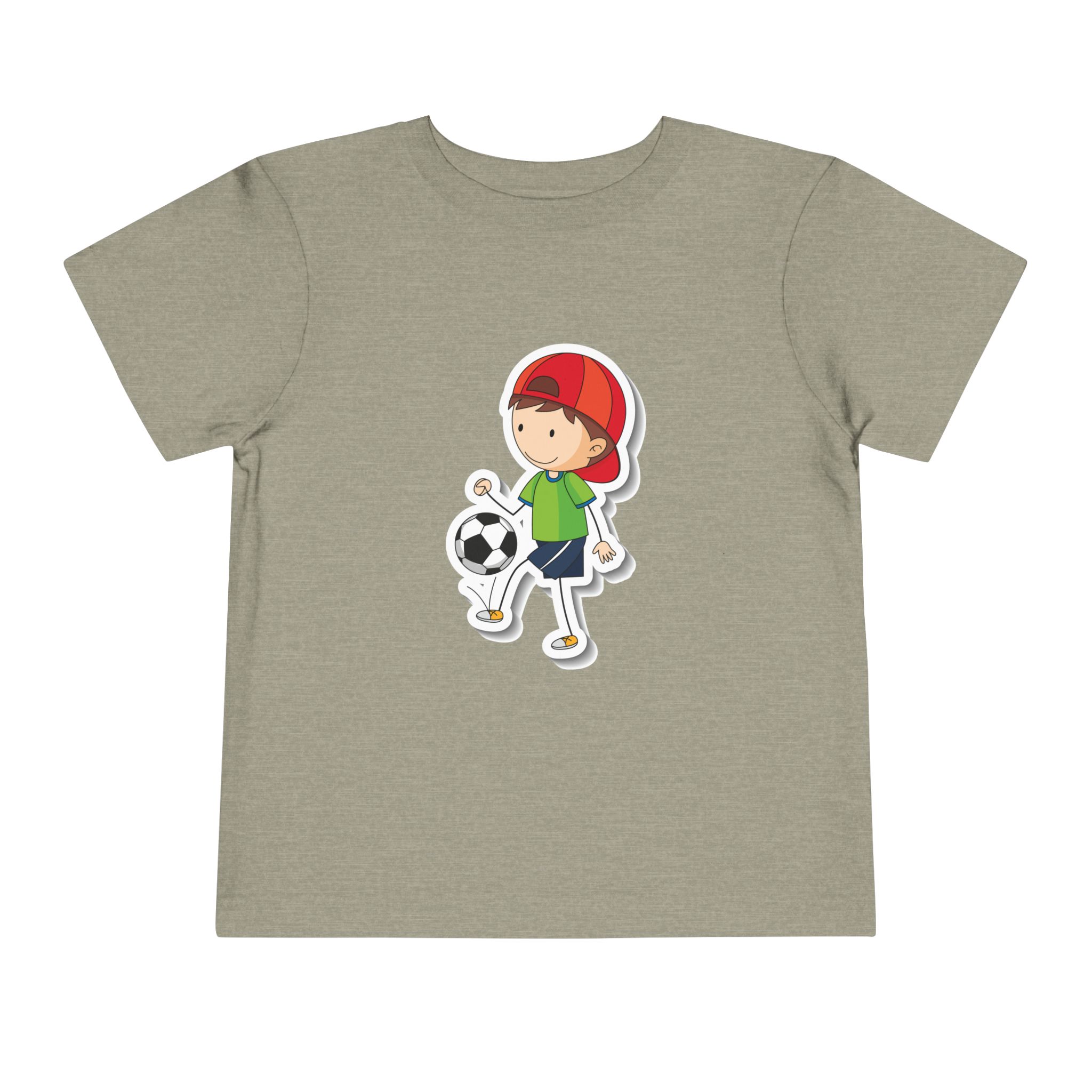 Cute Boy Kicking Soccer Ball Toddler T-Shirt – Fun Sports Graphic Tee for Kids, Boys & Girls. - Image 9