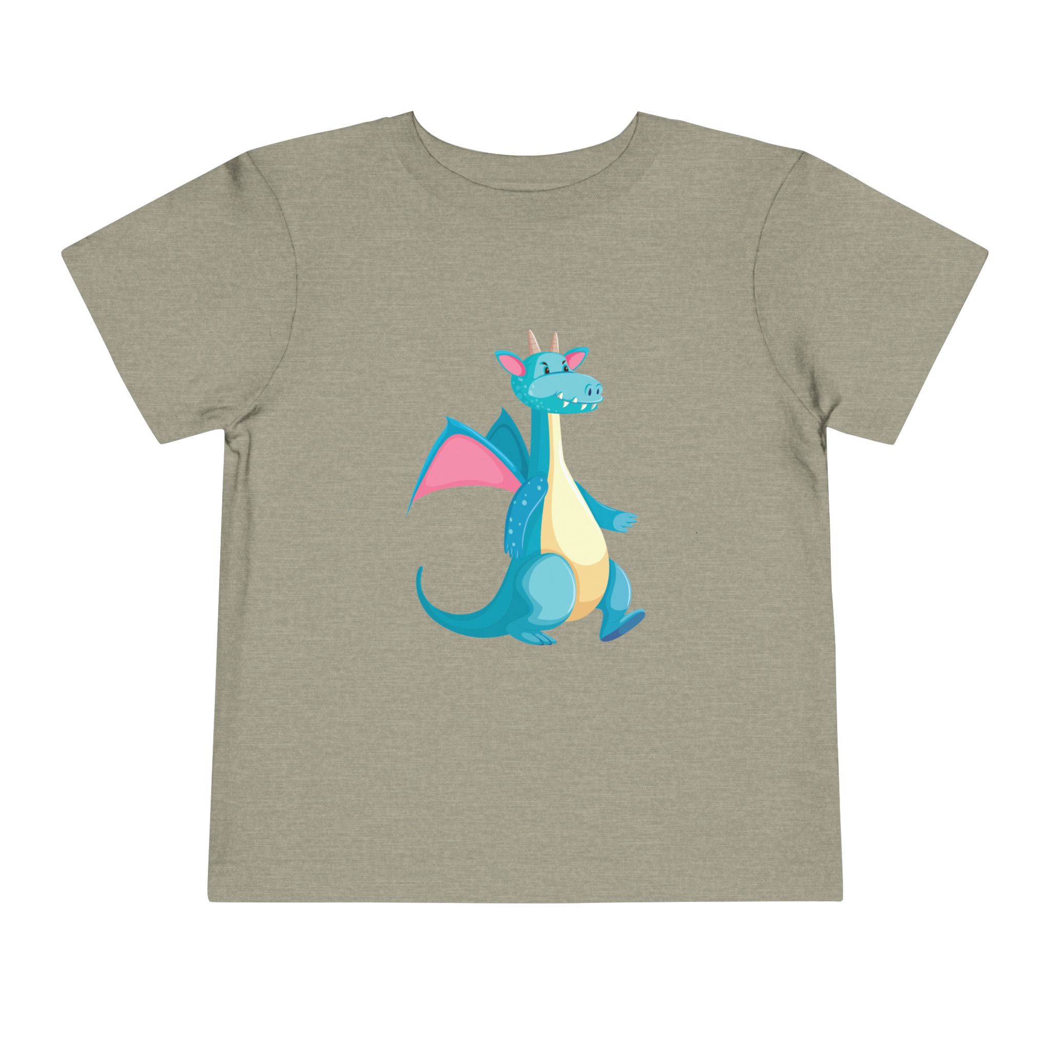 Cute Blue Walking Dragon Toddler T-Shirt – Adorable Dragon Cartoon Graphic Tee for Kids, Boys & Girls. - Image 9