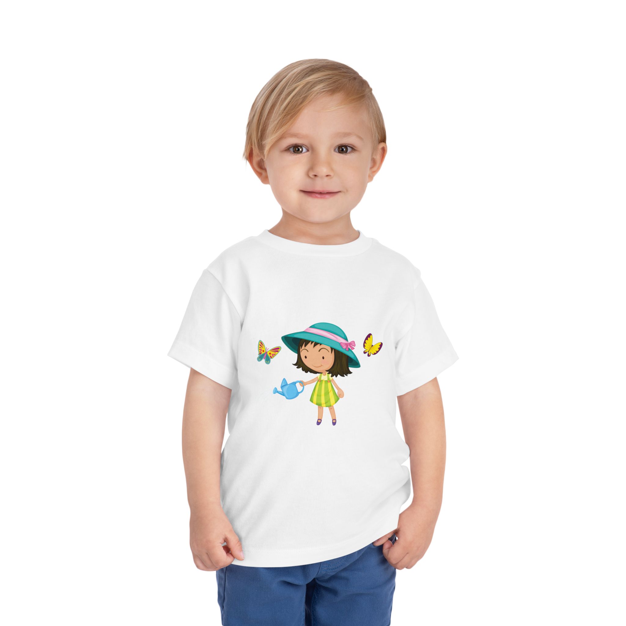 Cute Little Gardener Girl with Butterflies Toddler T-Shirt – Adorable Nature Graphic Tee for Kids, Boys & Girls. - Image 6
