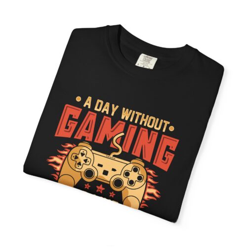A Day Without Gaming Is Like Just Kidding I Have No Idea T-Shirt – Funny Gamer Controller Tee for Video Game Lovers & Gamers. - Image 2