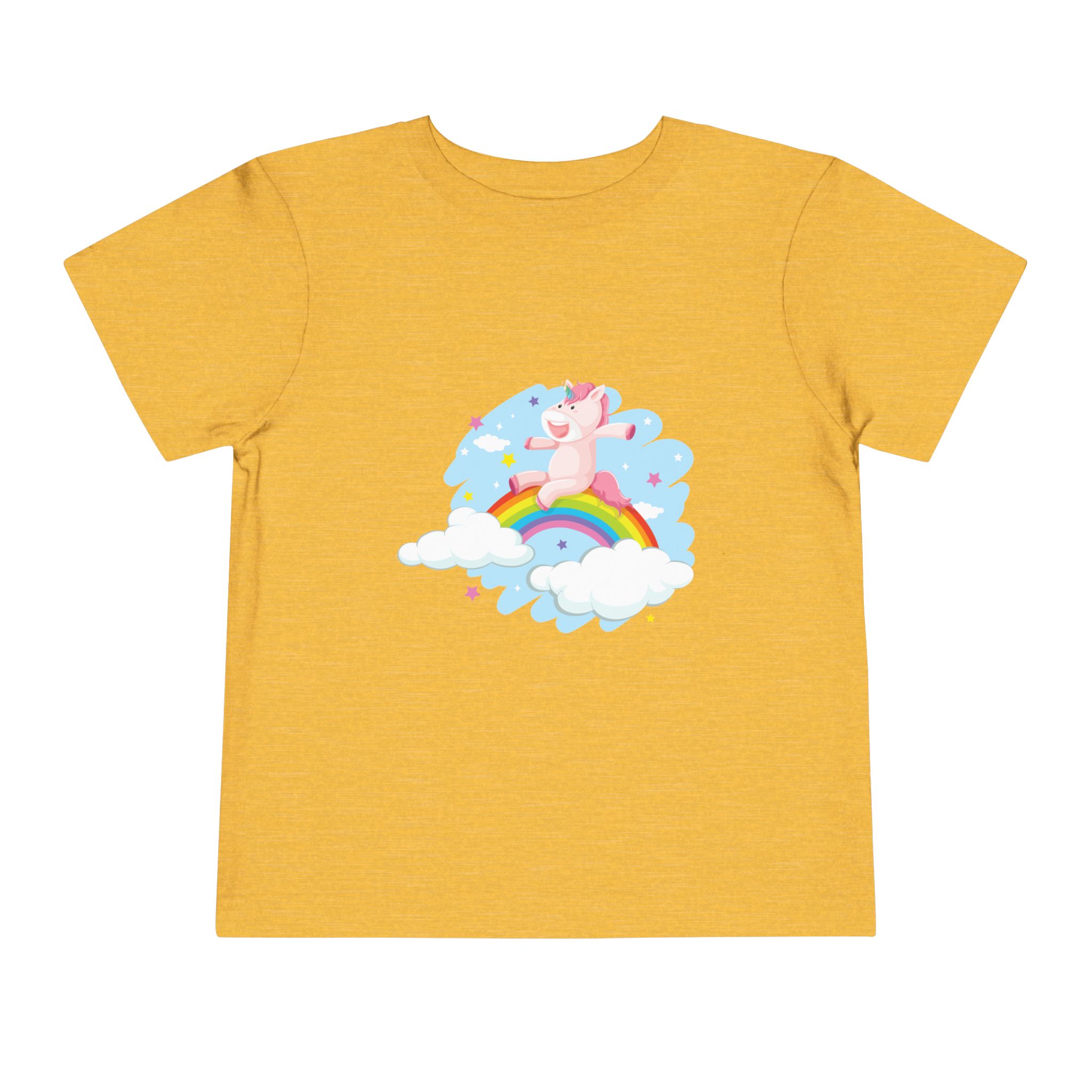 Cute Pink Unicorn on Rainbow Cloud Toddler T-Shirt – Adorable Fantasy Graphic Tee for Kids, Boys & Girls. - Image 9