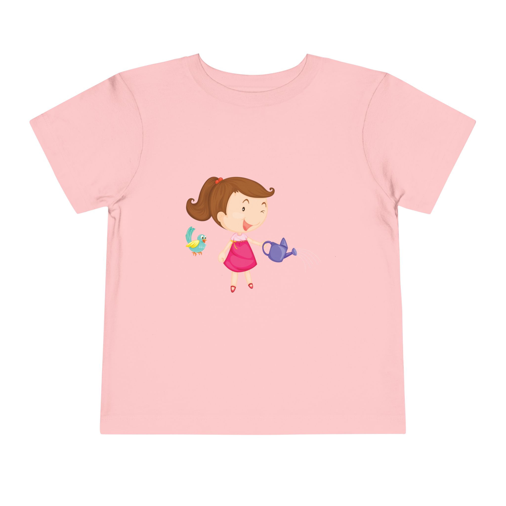 Cute Girl Watering Birds Toddler T-Shirt – Adorable Nature Garden Graphic Tee for Kids, Boys & Girls. - Image 17