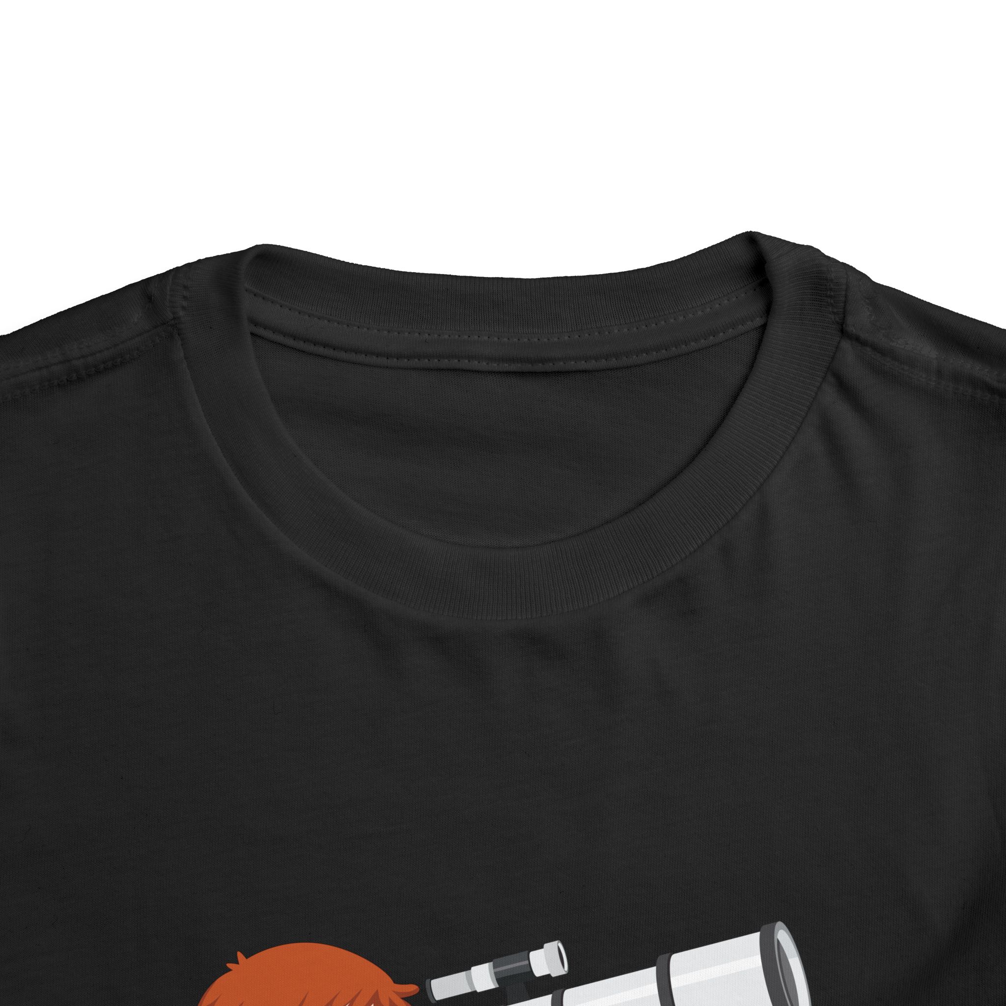Little Astronomer Telescope Toddler T-Shirt – Cute Space Science Graphic Tee for Kids, Boys & Girls. - Image 11