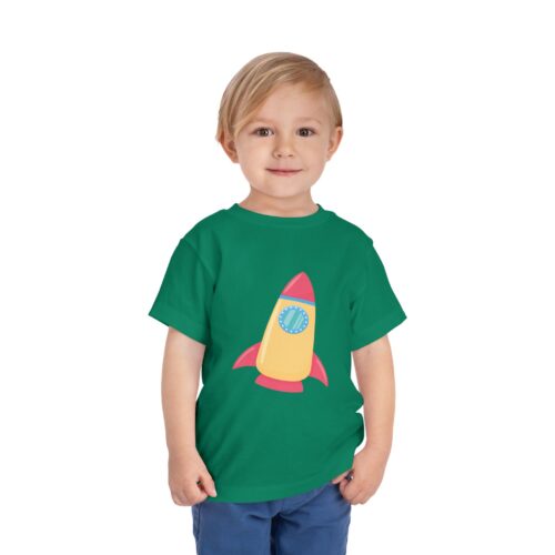Cute Colorful Space Rocket Toddler T-Shirt – Fun Space Adventure Graphic Tee for Kids, Boys & Girls. - Image 10