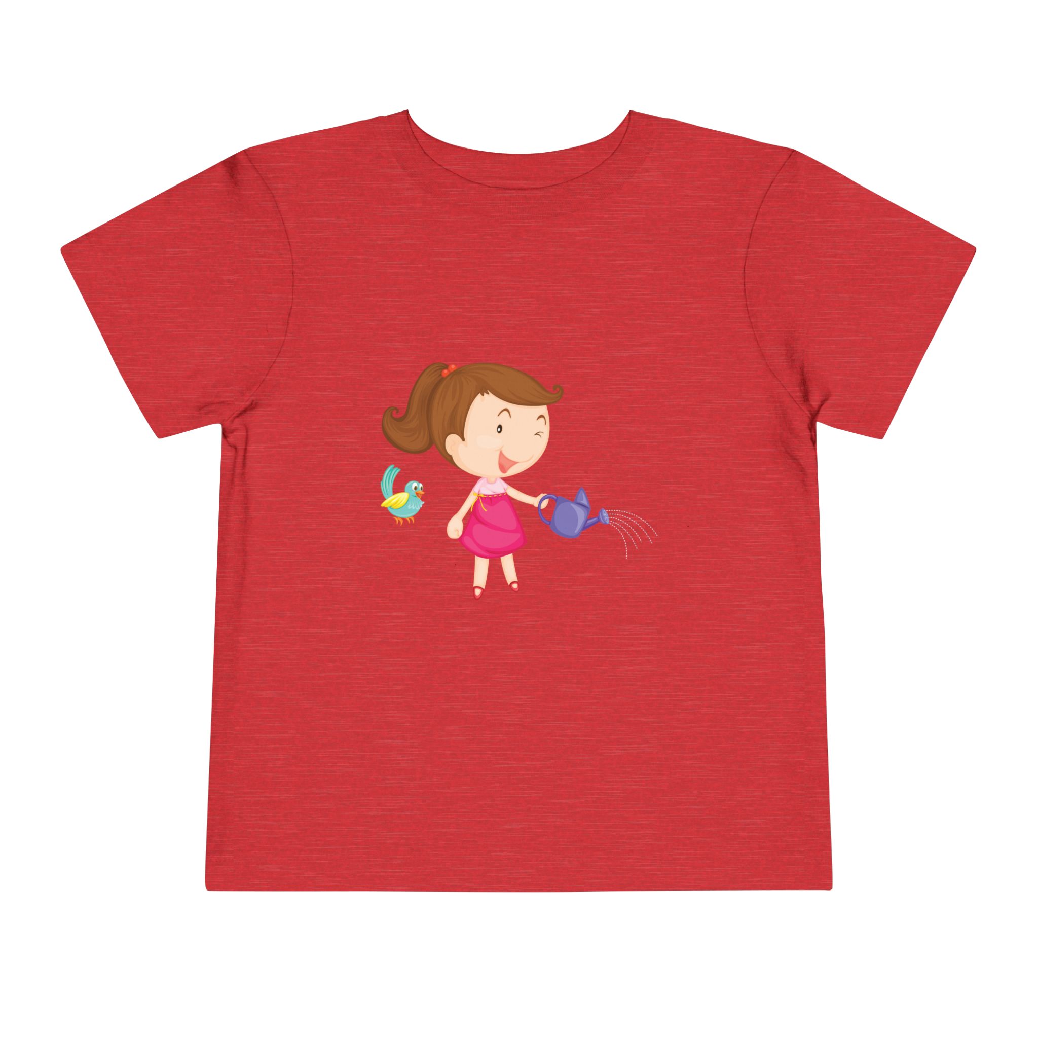 Cute Girl Watering Birds Toddler T-Shirt – Adorable Nature Garden Graphic Tee for Kids, Boys & Girls. - Image 21