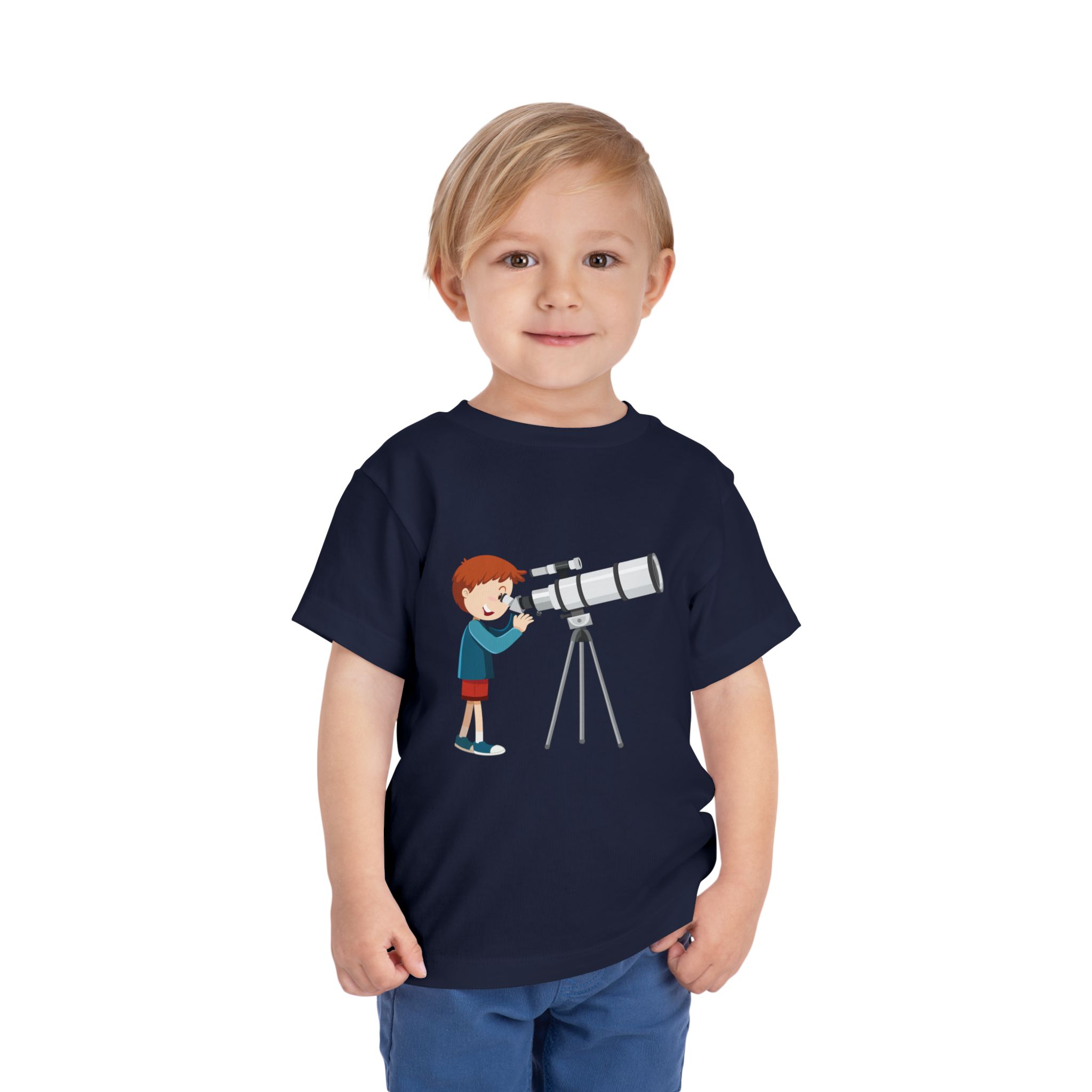 Little Astronomer Telescope Toddler T-Shirt – Cute Space Science Graphic Tee for Kids, Boys & Girls. - Image 22