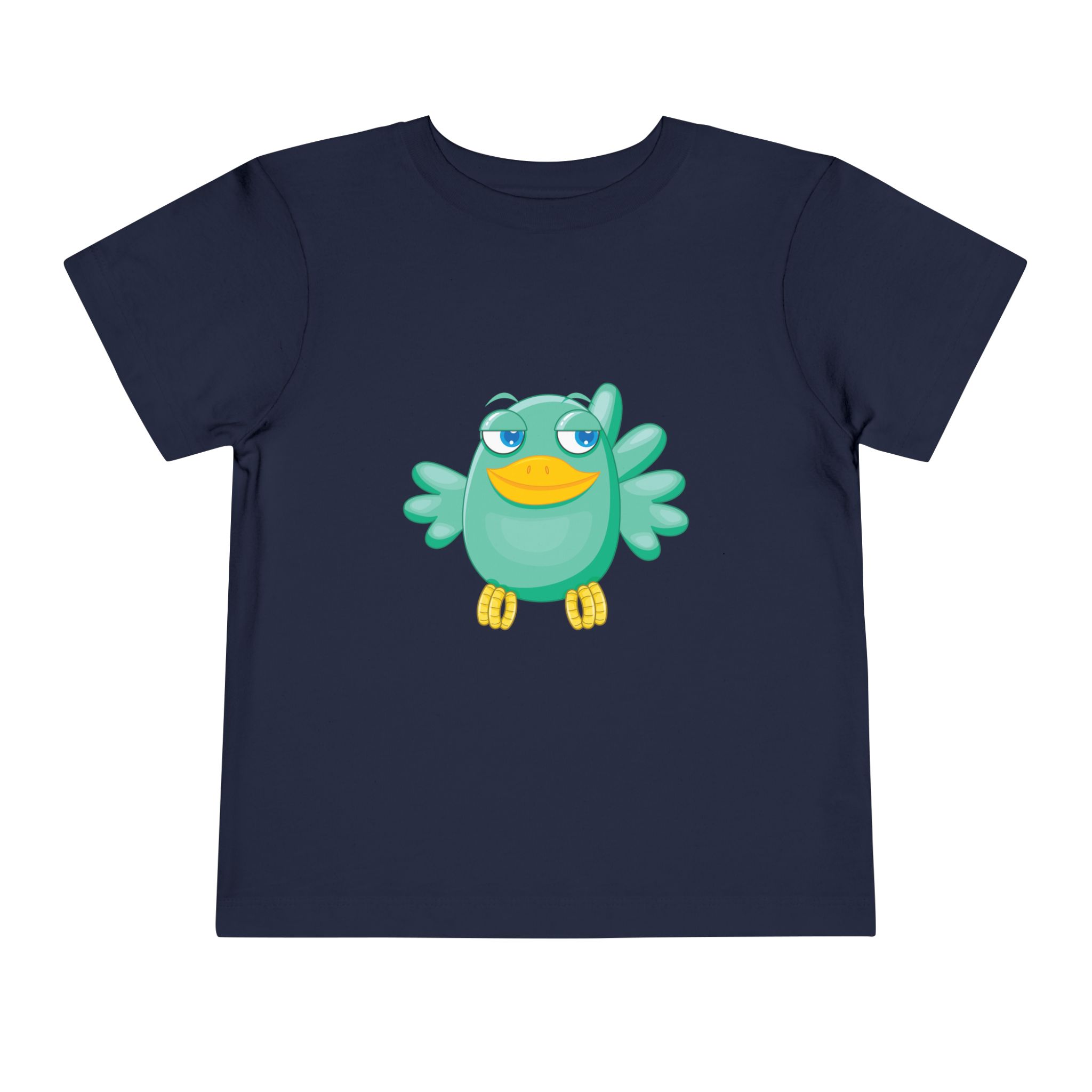 Cute Confident Green Bird Toddler T-Shirt – Adorable Cartoon Bird Graphic Tee for Kids, Boys & Girls. - Image 17