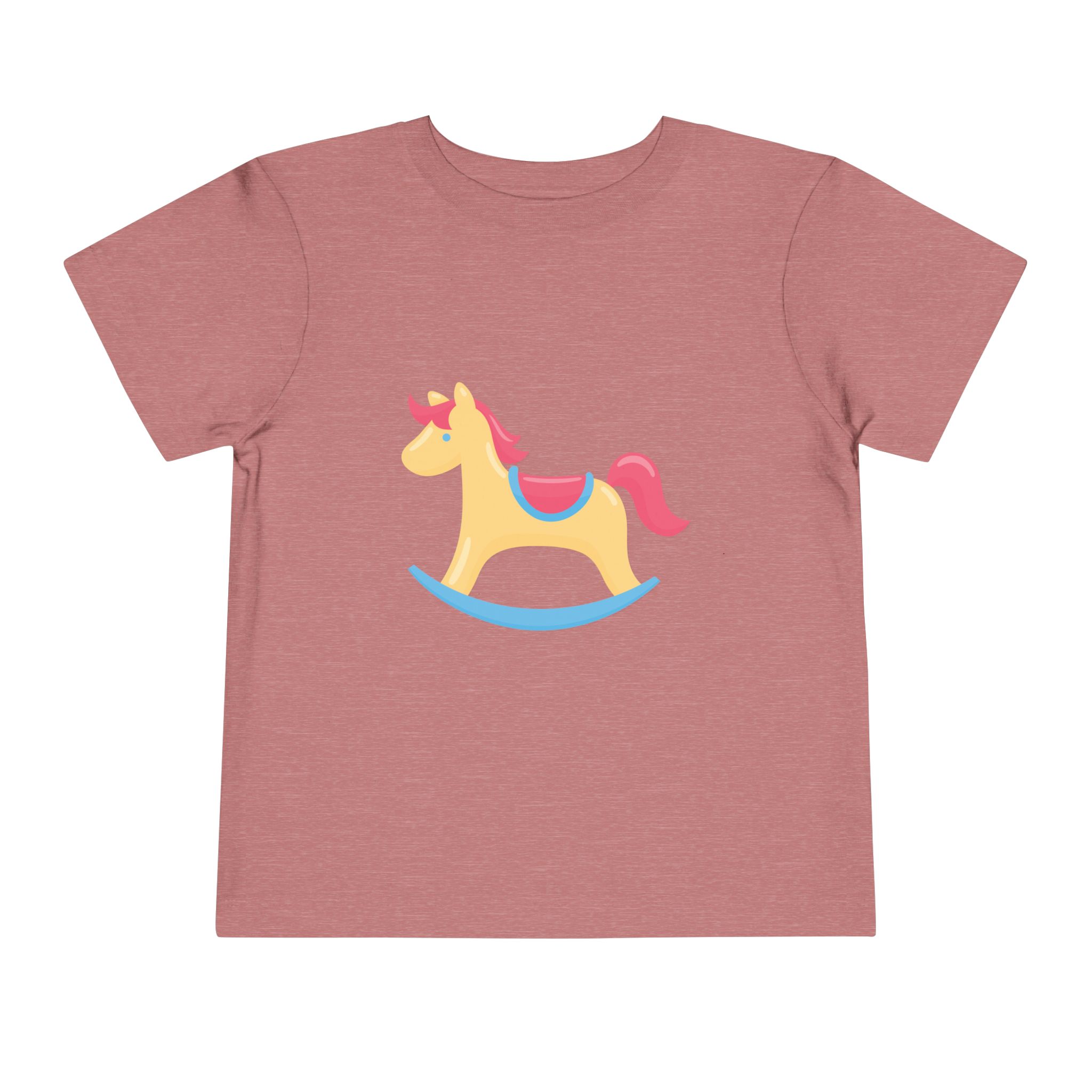 Cute Pastel Rocking Horse Toddler T-Shirt – Adorable Kids Graphic Tee for Babies, Boys & Girls. - Image 5