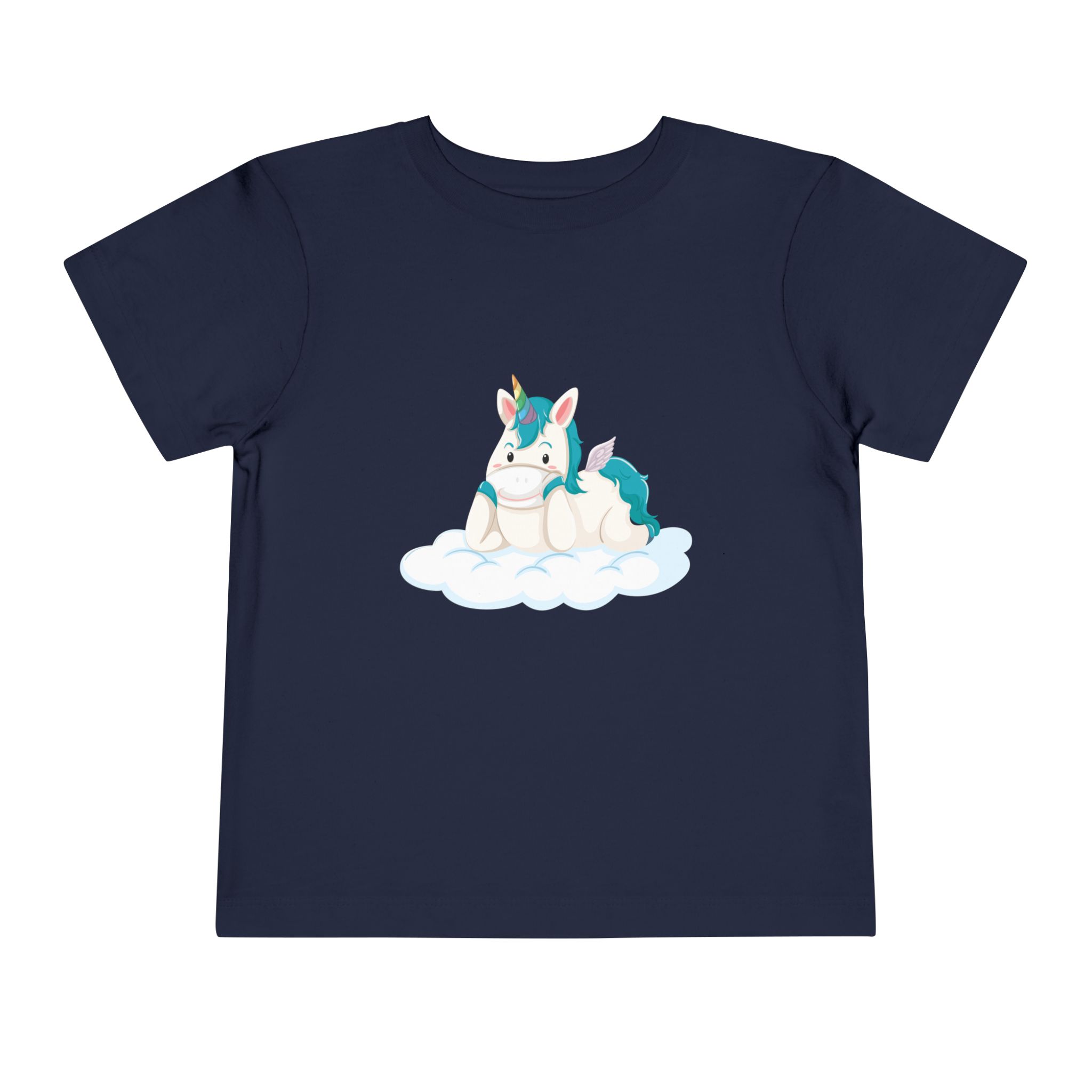 Cute Blue Unicorn on Cloud Toddler T-Shirt – Adorable Fantasy Graphic Tee for Kids, Boys & Girls. - Image 17