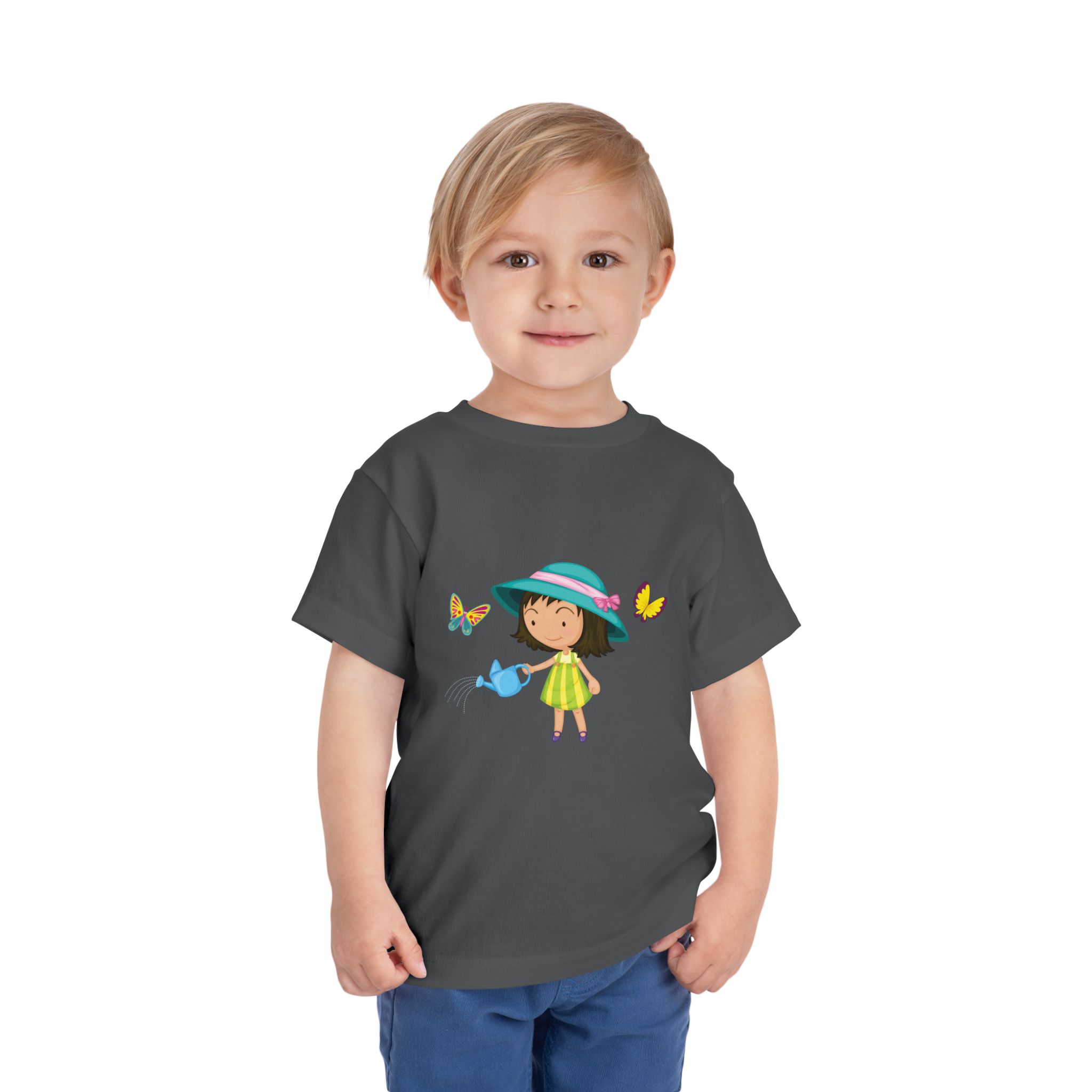 Cute Little Gardener Girl with Butterflies Toddler T-Shirt – Adorable Nature Graphic Tee for Kids, Boys & Girls. - Image 14