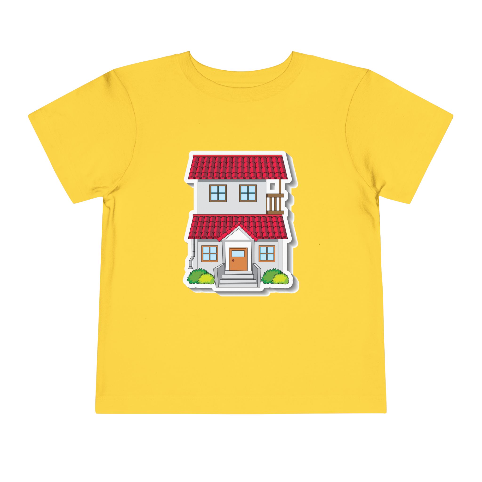 Cute Red Roof House Toddler T-Shirt – Adorable Home Illustration Graphic Tee for Kids, Boys & Girls. - Image 9