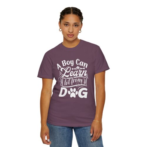 A Boy Can Learn a Lot From a Dog T-Shirt – Funny Dog Lover Tee for Boys & Dog Owners. - Image 45