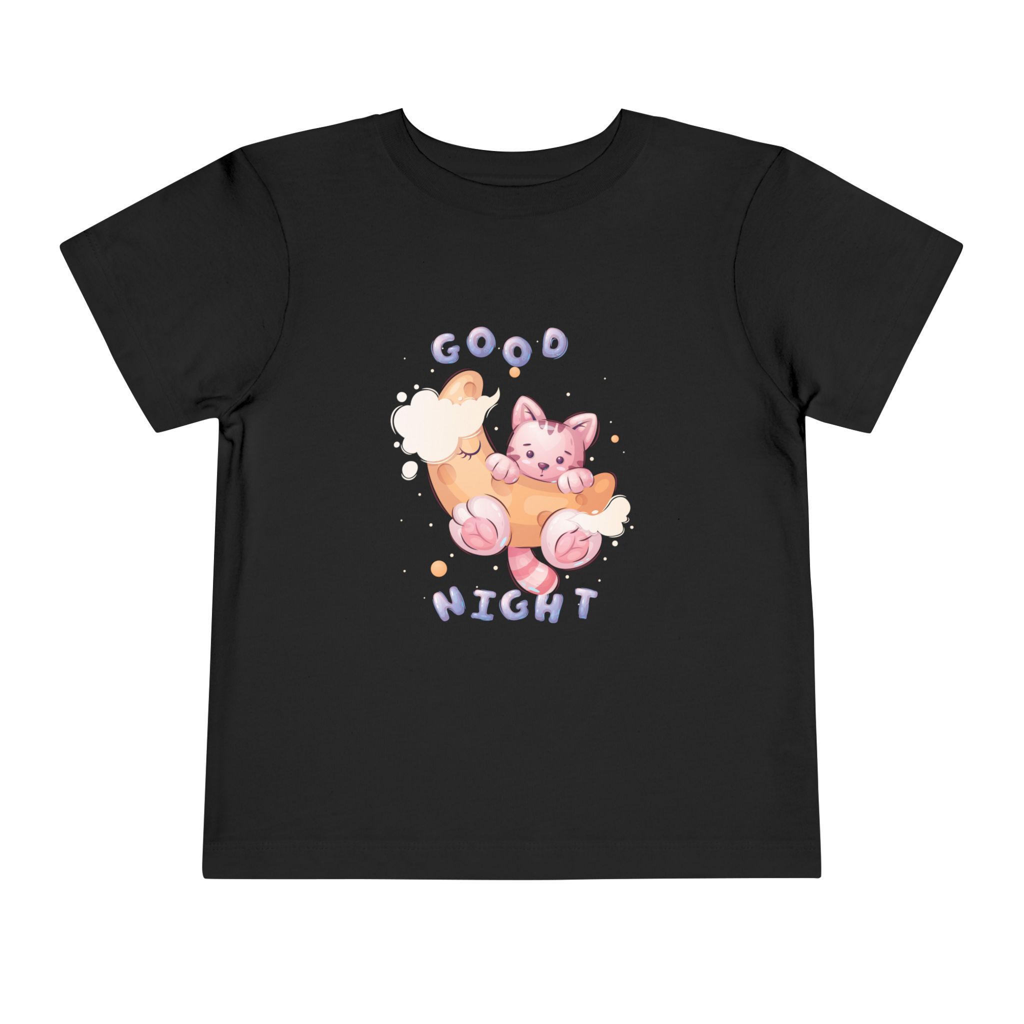 Good Night Sleeping Kitten Toddler T-Shirt – Cute Cat Graphic Tee for Kids & Toddlers. - Image 5