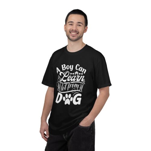 A Boy Can Learn a Lot From a Dog T-Shirt – Funny Dog Lover Tee for Boys & Dog Owners. - Image 27