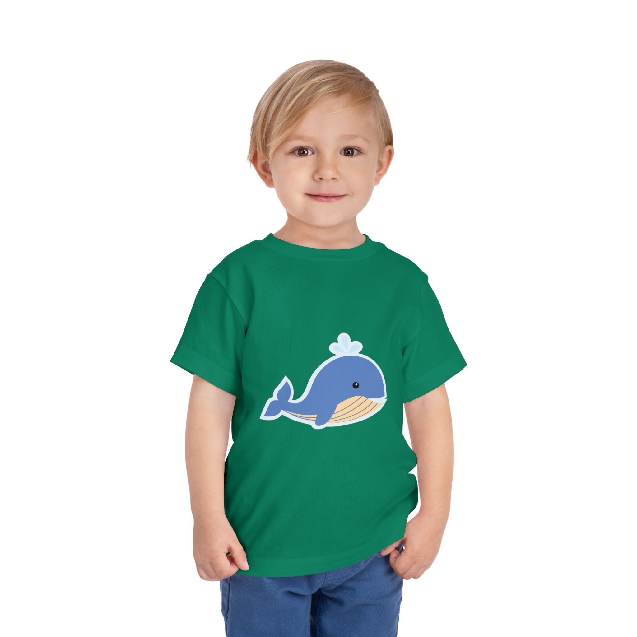 Cute Blue Whale Toddler T-Shirt – Cartoon Ocean Animal Graphic Tee for Kids, Boys & Girls. - Image 10