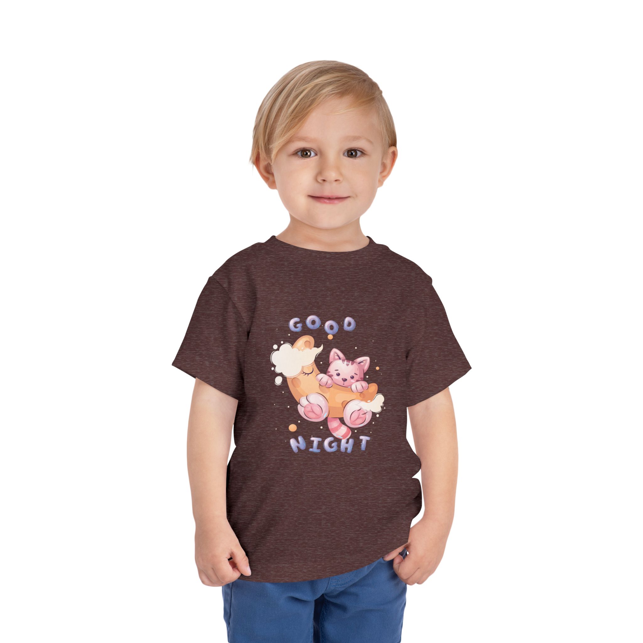 Good Night Sleeping Kitten Toddler T-Shirt – Cute Cat Graphic Tee for Kids & Toddlers. - Image 18
