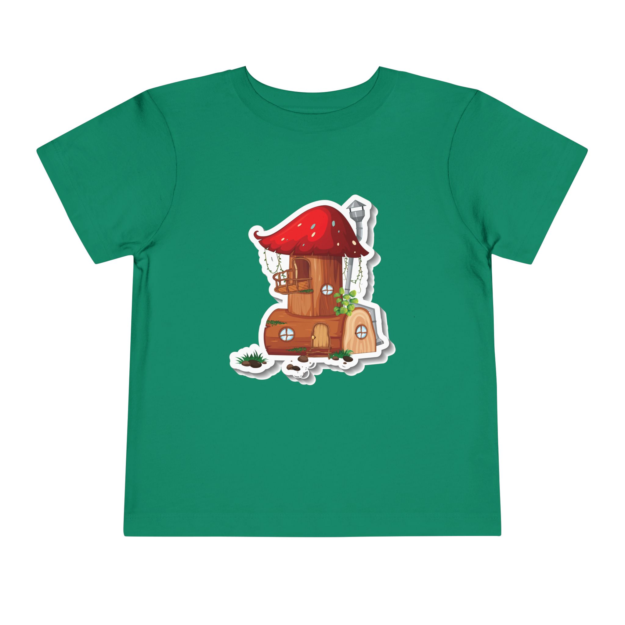 Mushroom Cottage Toddler T-Shirt – Cute Fairy House Graphic Tee for Kids, Boys & Girls. - Image 13