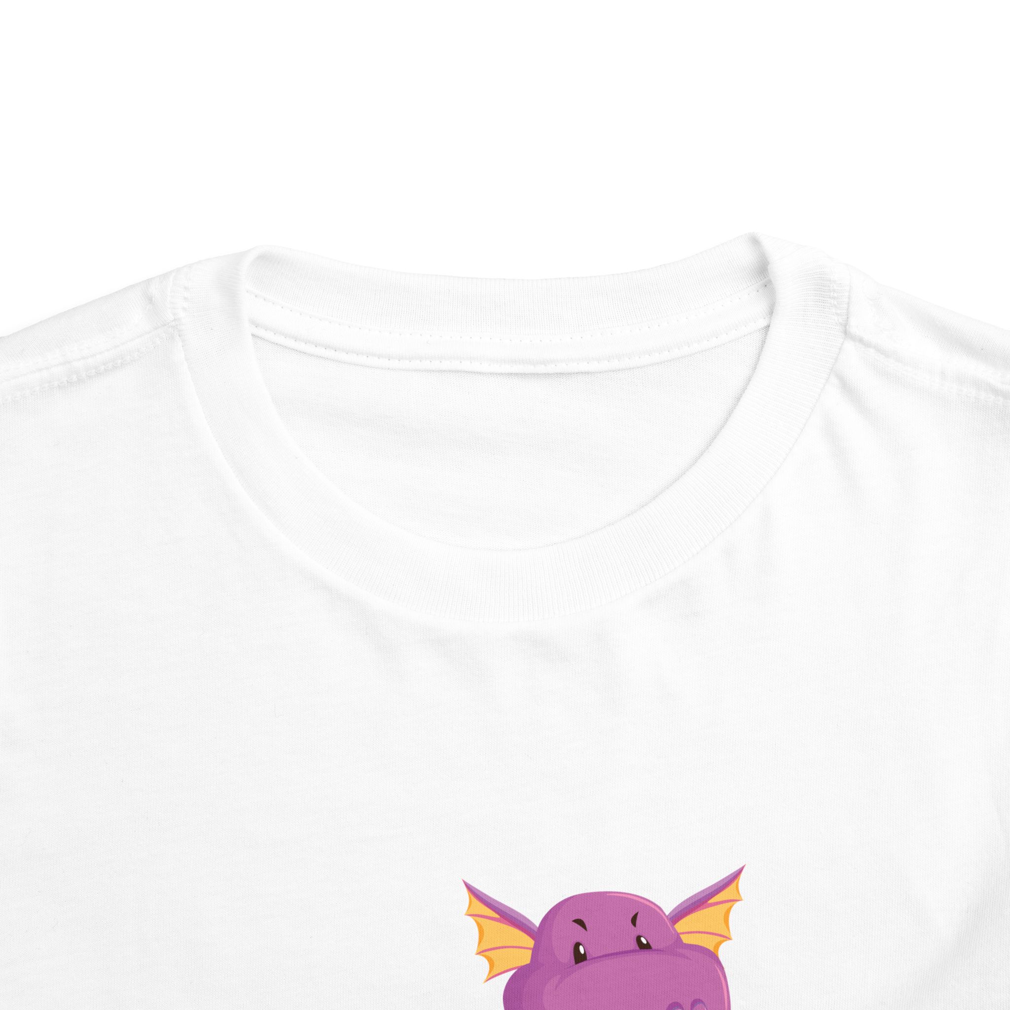 Cute Purple Dragon Toddler T-Shirt – Playful Dino Costume Graphic Tee for Kids, Boys & Girls. - Image 3