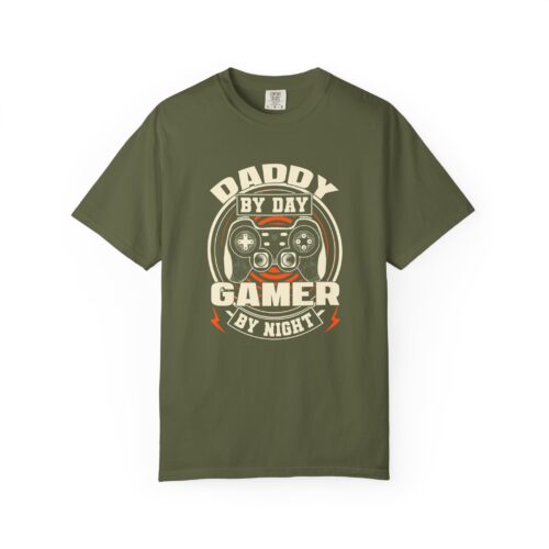 Daddy by Day Gamer by Night T-Shirt – Funny Gaming Dad Graphic Tee for Gamer Dads & Video Game Lovers. - Image 9