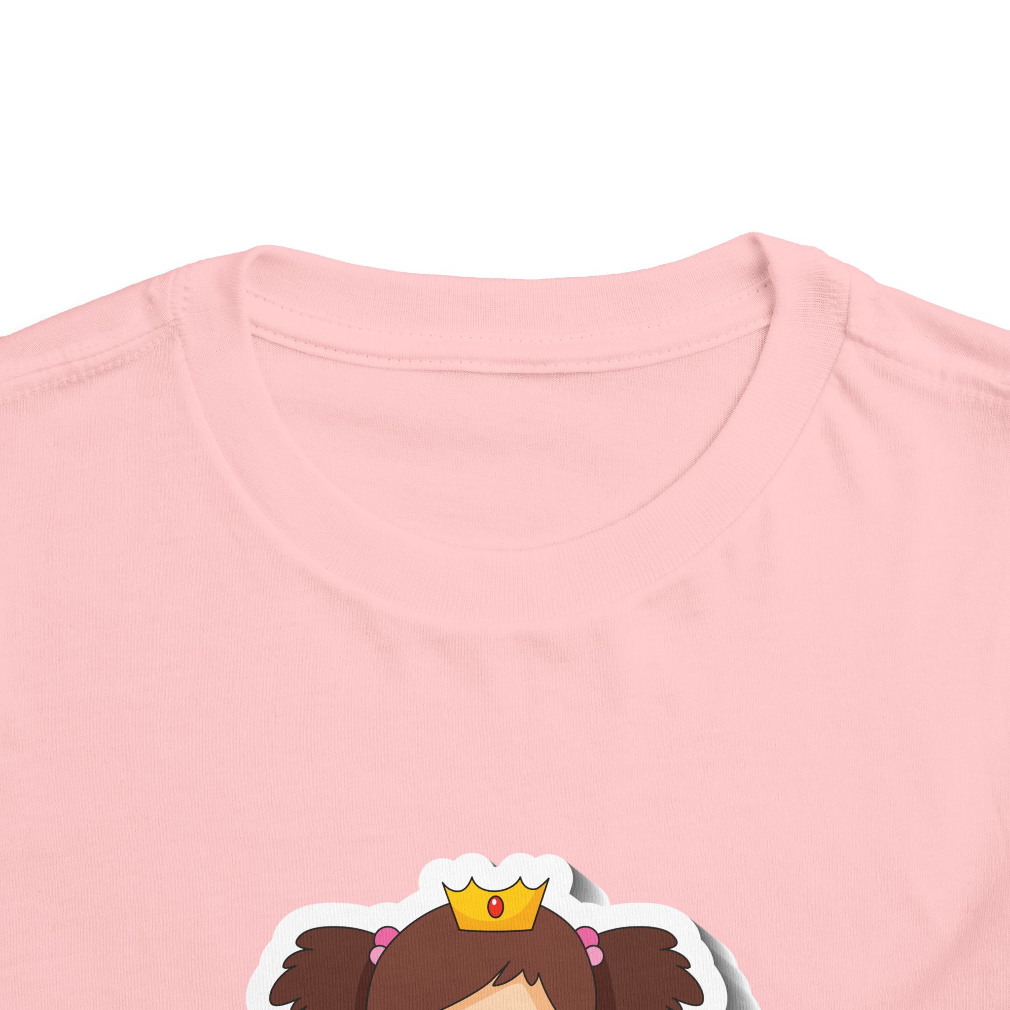 Cute Cartoon Princess Crown Toddler T-Shirt – Adorable Princess Graphic Tee for Kids, Boys & Girls. - Image 3
