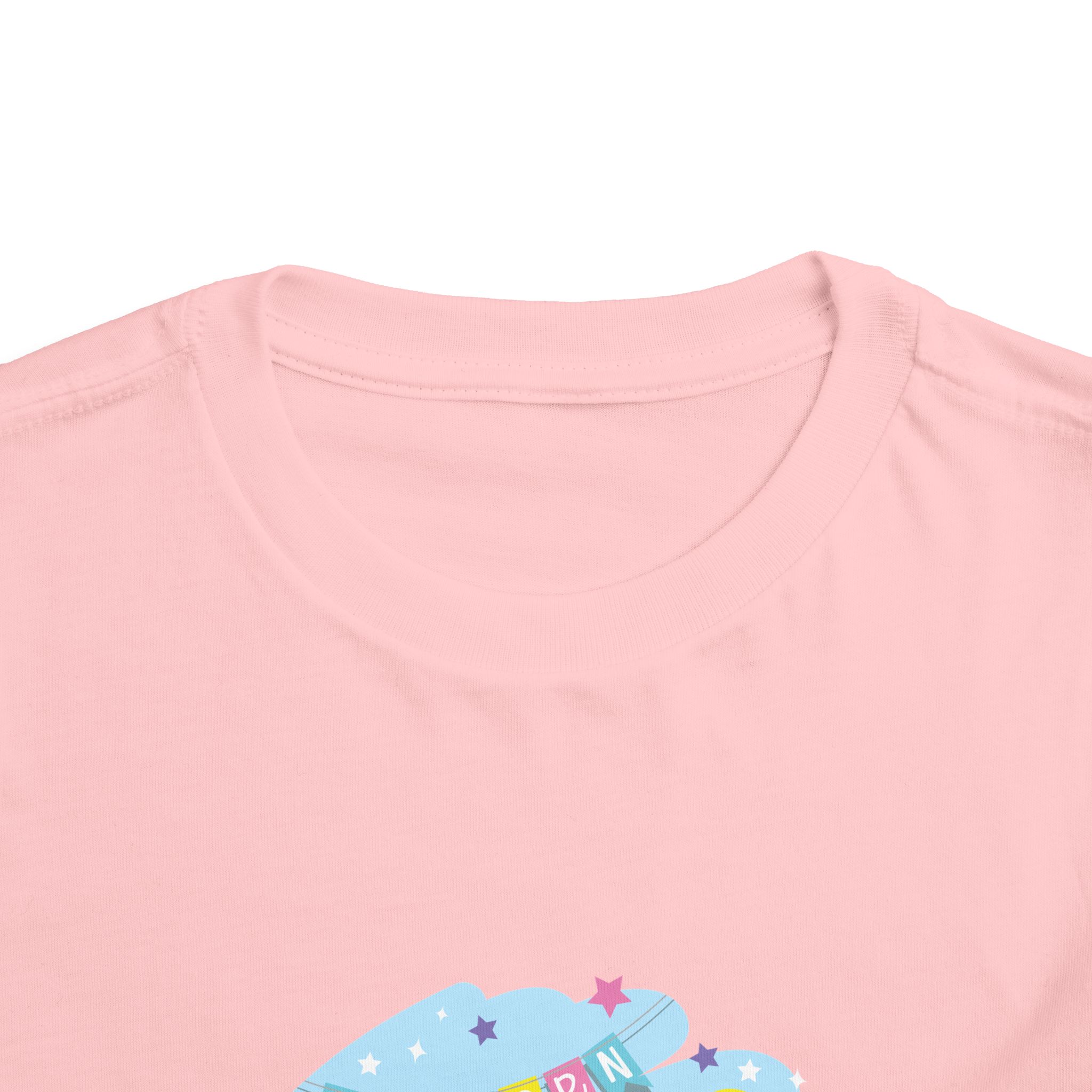 Cute Unicorn Friends on Cloud Toddler T-Shirt – Adorable Birthday Graphic Tee for Kids, Boys & Girls. - Image 19