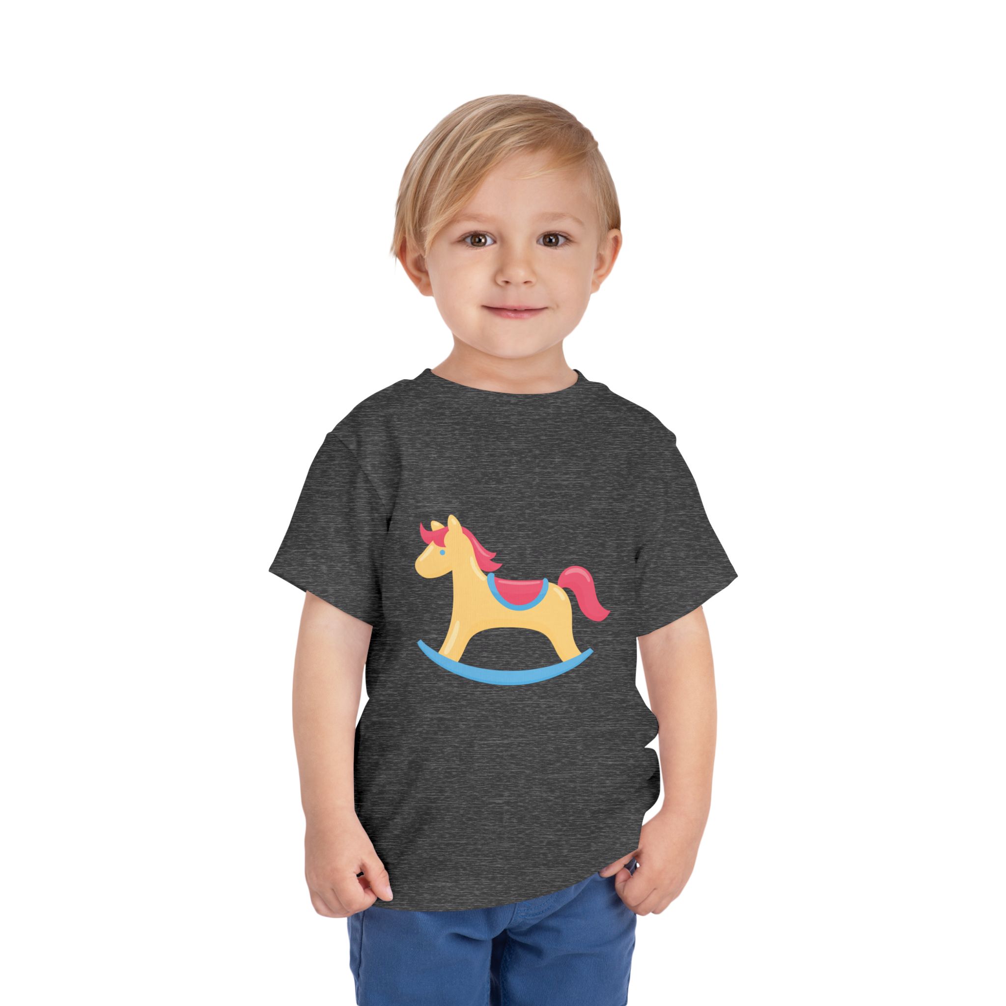Cute Pastel Rocking Horse Toddler T-Shirt – Adorable Kids Graphic Tee for Babies, Boys & Girls. - Image 18