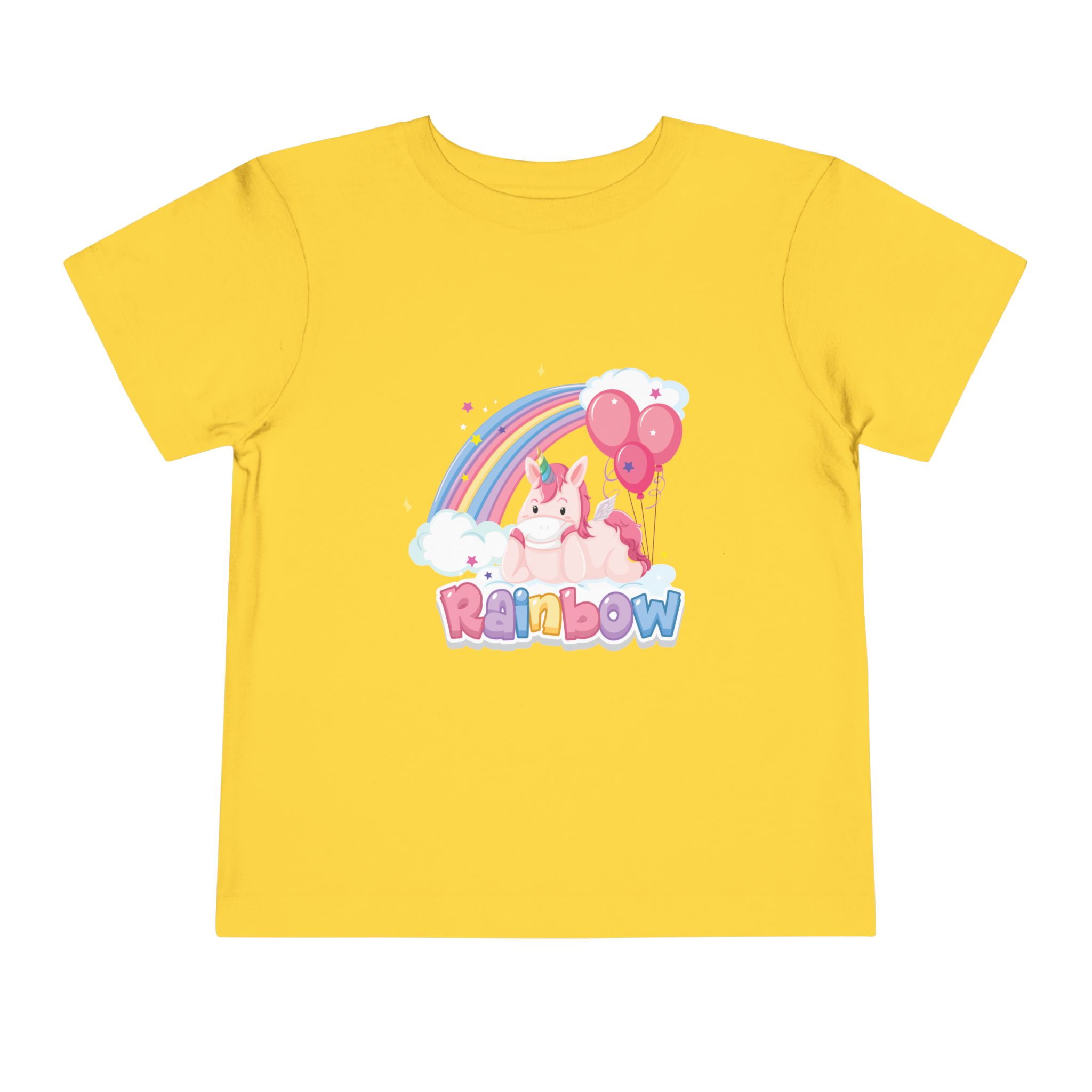 Cute Pink Bunny Rainbow Toddler T-Shirt – Adorable Rainbow Graphic Tee for Kids, Boys & Girls. - Image 9