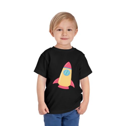 Cute Colorful Space Rocket Toddler T-Shirt – Fun Space Adventure Graphic Tee for Kids, Boys & Girls. - Image 6