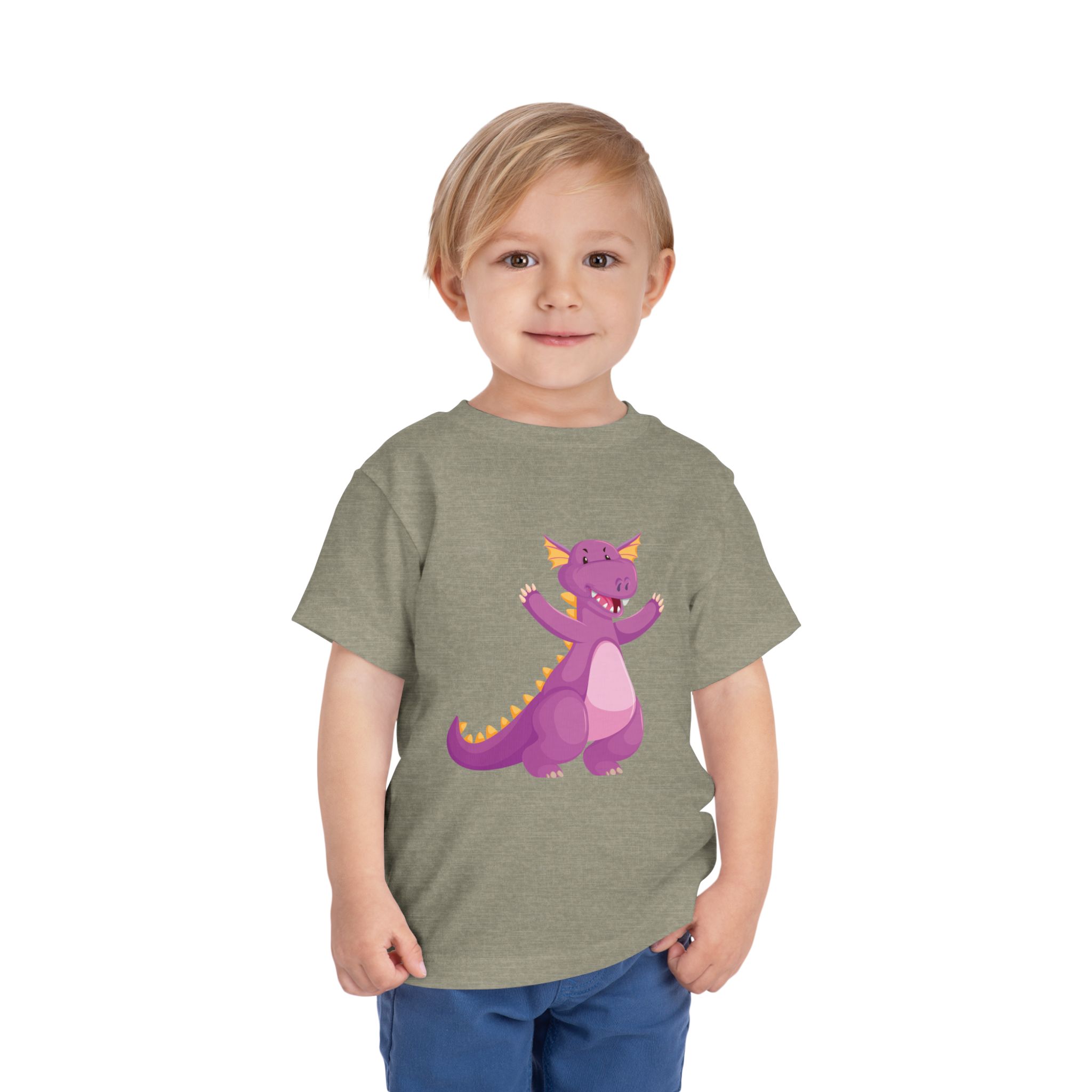 Cute Purple Dragon Toddler T-Shirt – Playful Dino Costume Graphic Tee for Kids, Boys & Girls. - Image 10