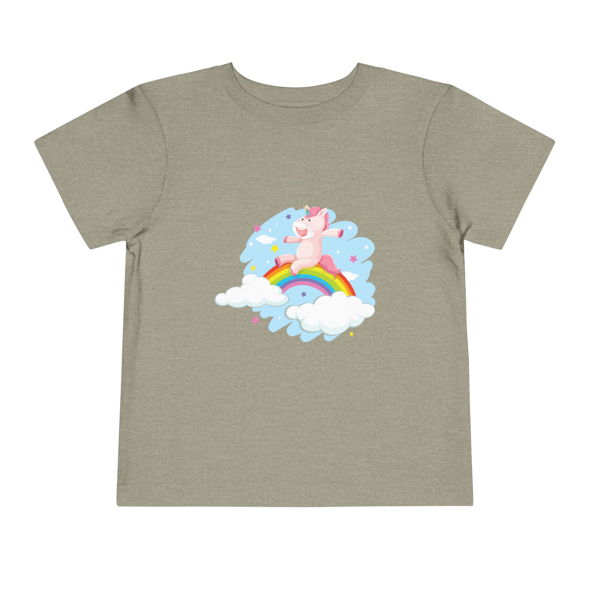 Cute Pink Unicorn on Rainbow Cloud Toddler T-Shirt – Adorable Fantasy Graphic Tee for Kids, Boys & Girls. - Image 5