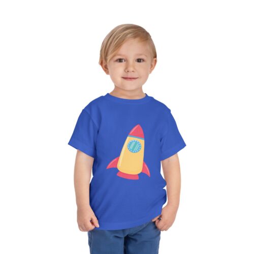 Cute Colorful Space Rocket Toddler T-Shirt – Fun Space Adventure Graphic Tee for Kids, Boys & Girls. - Image 14