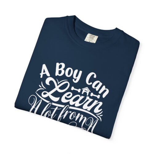 A Boy Can Learn a Lot From a Dog T-Shirt – Funny Dog Lover Tee for Boys & Dog Owners. - Image 18