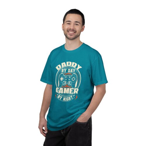 Daddy by Day Gamer by Night T-Shirt – Funny Gaming Dad Graphic Tee for Gamer Dads & Video Game Lovers. - Image 19