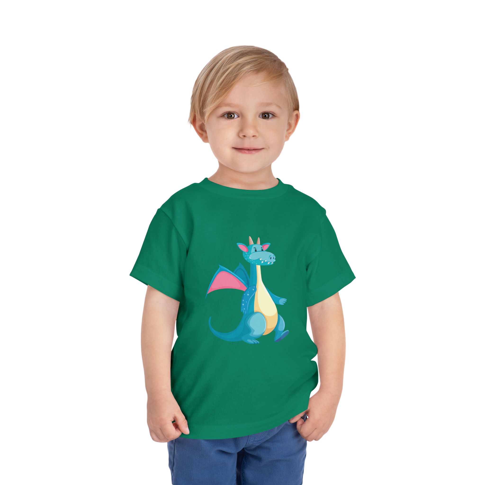 Cute Blue Walking Dragon Toddler T-Shirt – Adorable Dragon Cartoon Graphic Tee for Kids, Boys & Girls. - Image 18