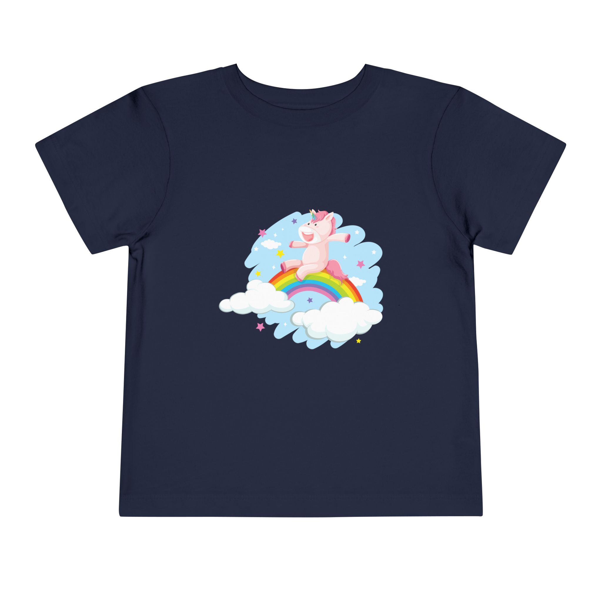Cute Pink Unicorn on Rainbow Cloud Toddler T-Shirt – Adorable Fantasy Graphic Tee for Kids, Boys & Girls. - Image 17