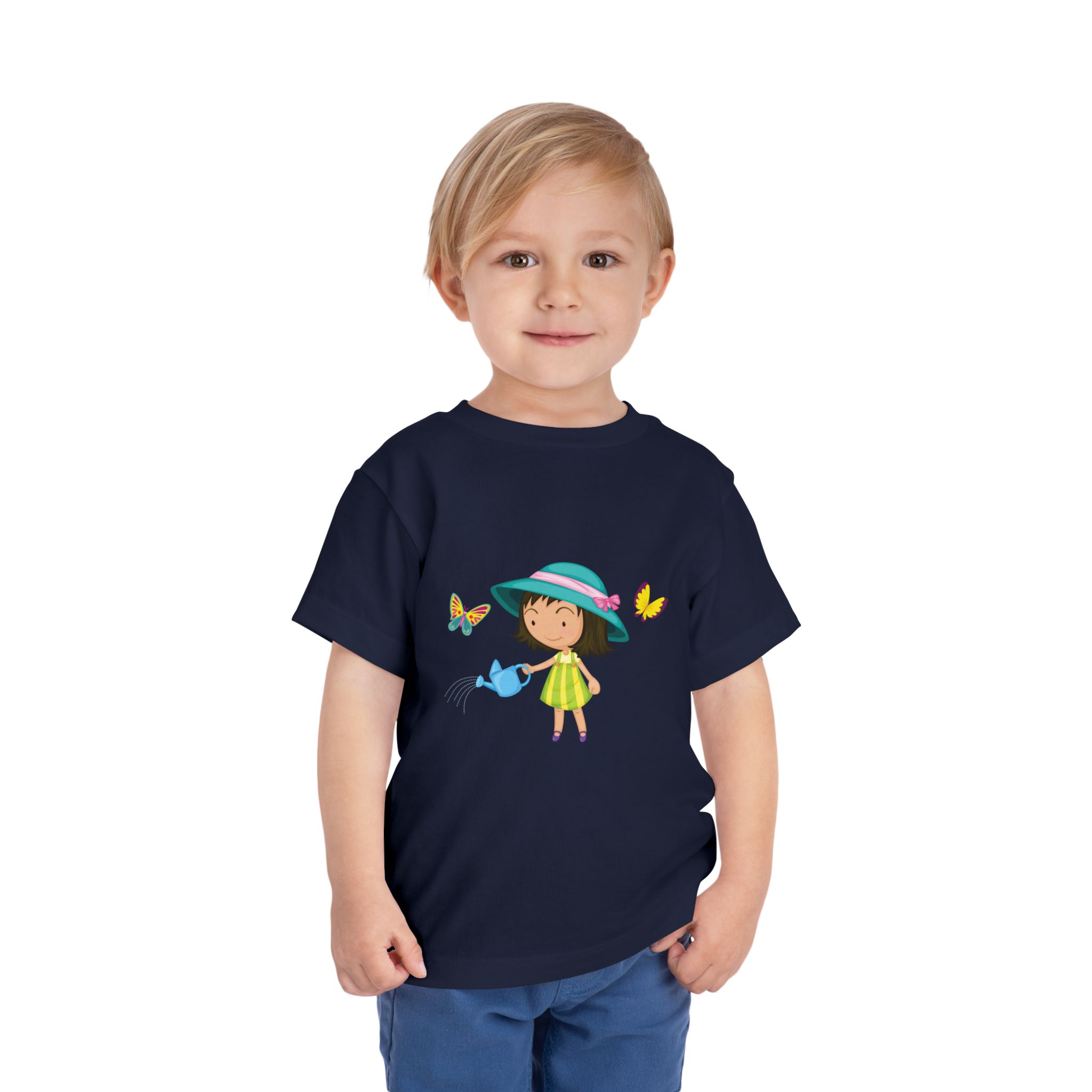 Cute Little Gardener Girl with Butterflies Toddler T-Shirt – Adorable Nature Graphic Tee for Kids, Boys & Girls. - Image 18