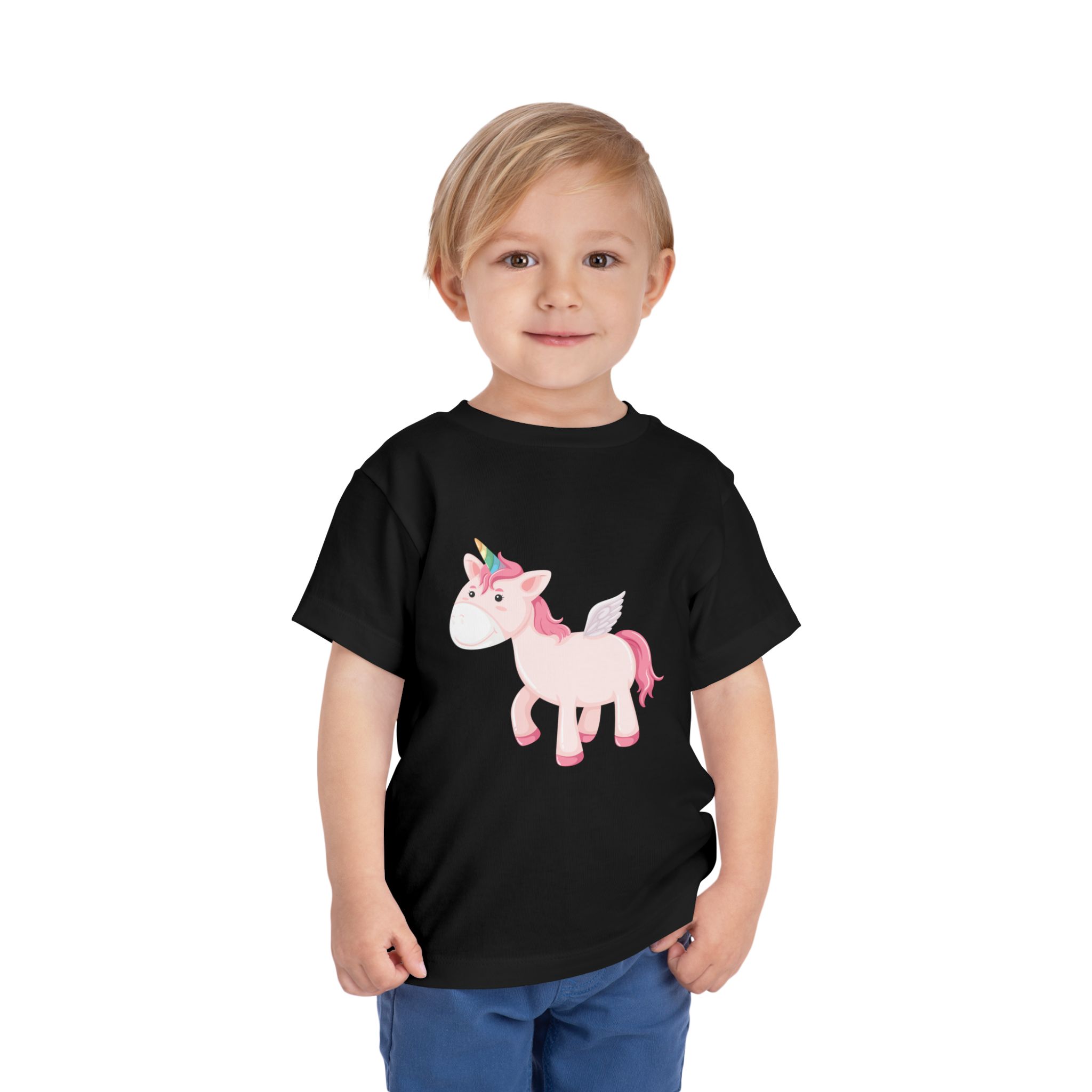 Cute Pink Pegasus Unicorn Toddler T-Shirt – Adorable Fantasy Graphic Tee for Kids, Boys & Girls. - Image 6