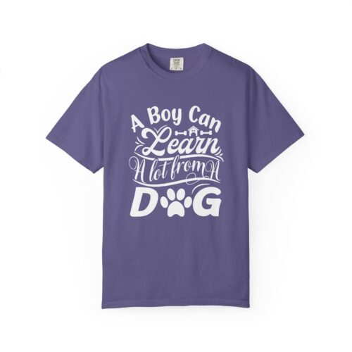 A Boy Can Learn a Lot From a Dog T-Shirt – Funny Dog Lover Tee for Boys & Dog Owners. - Image 33