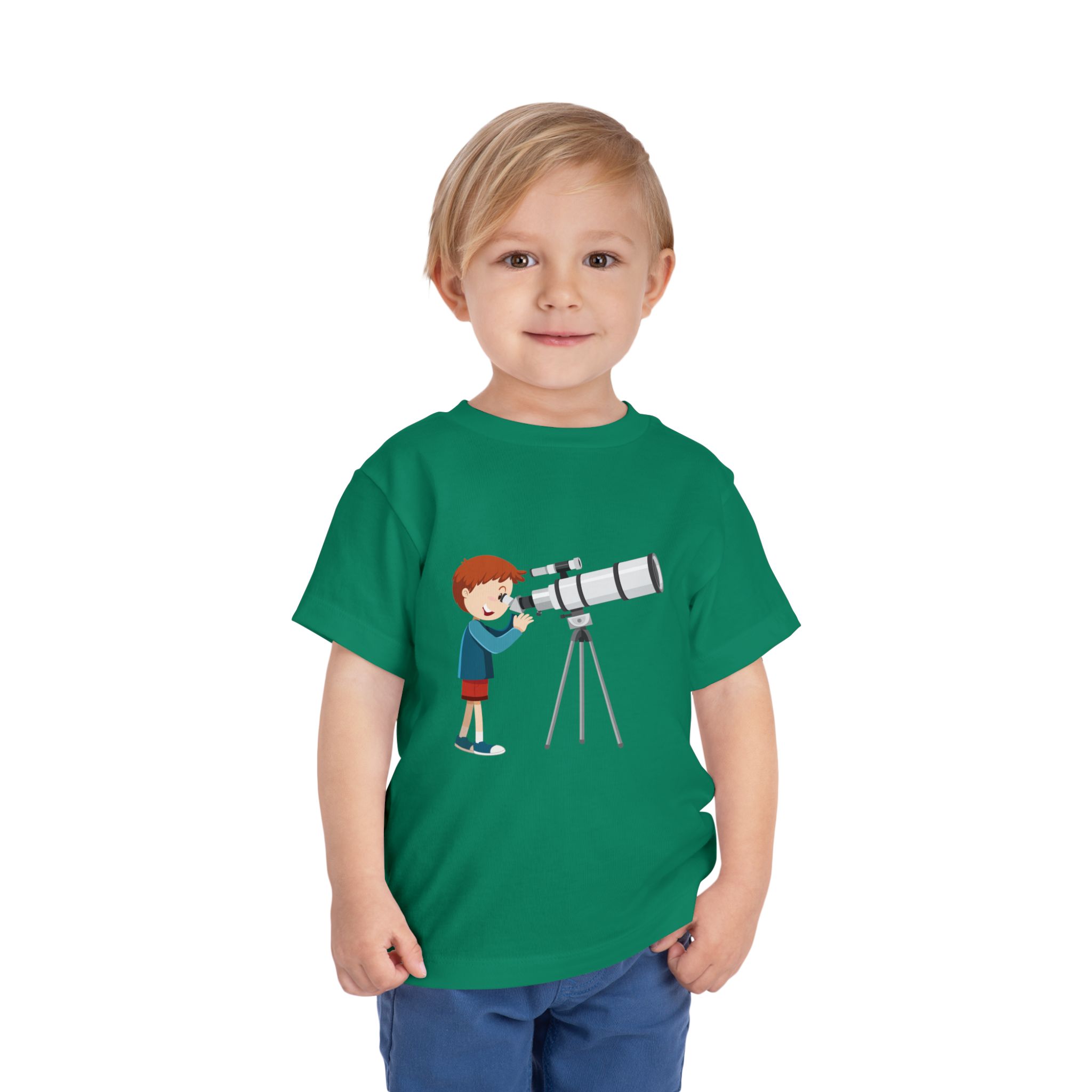 Little Astronomer Telescope Toddler T-Shirt – Cute Space Science Graphic Tee for Kids, Boys & Girls. - Image 18
