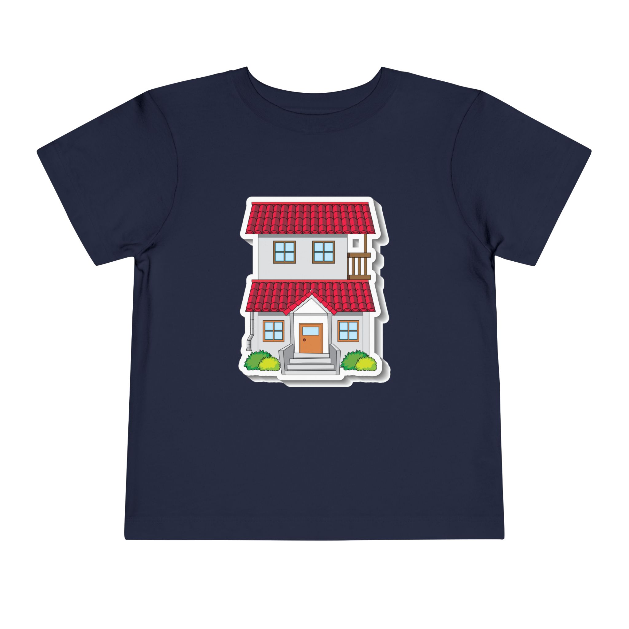 Cute Red Roof House Toddler T-Shirt – Adorable Home Illustration Graphic Tee for Kids, Boys & Girls. - Image 17