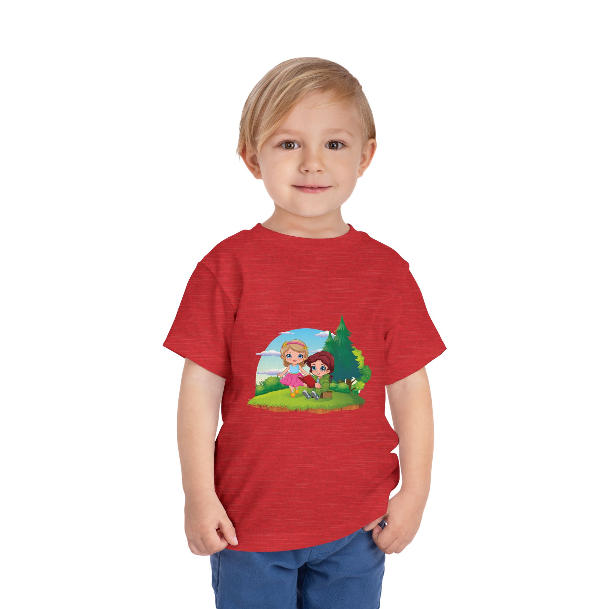 Princess Adventure Toddler T-Shirt – Cute Forest Friends Graphic Tee for Kids, Boys & Girls. - Image 2