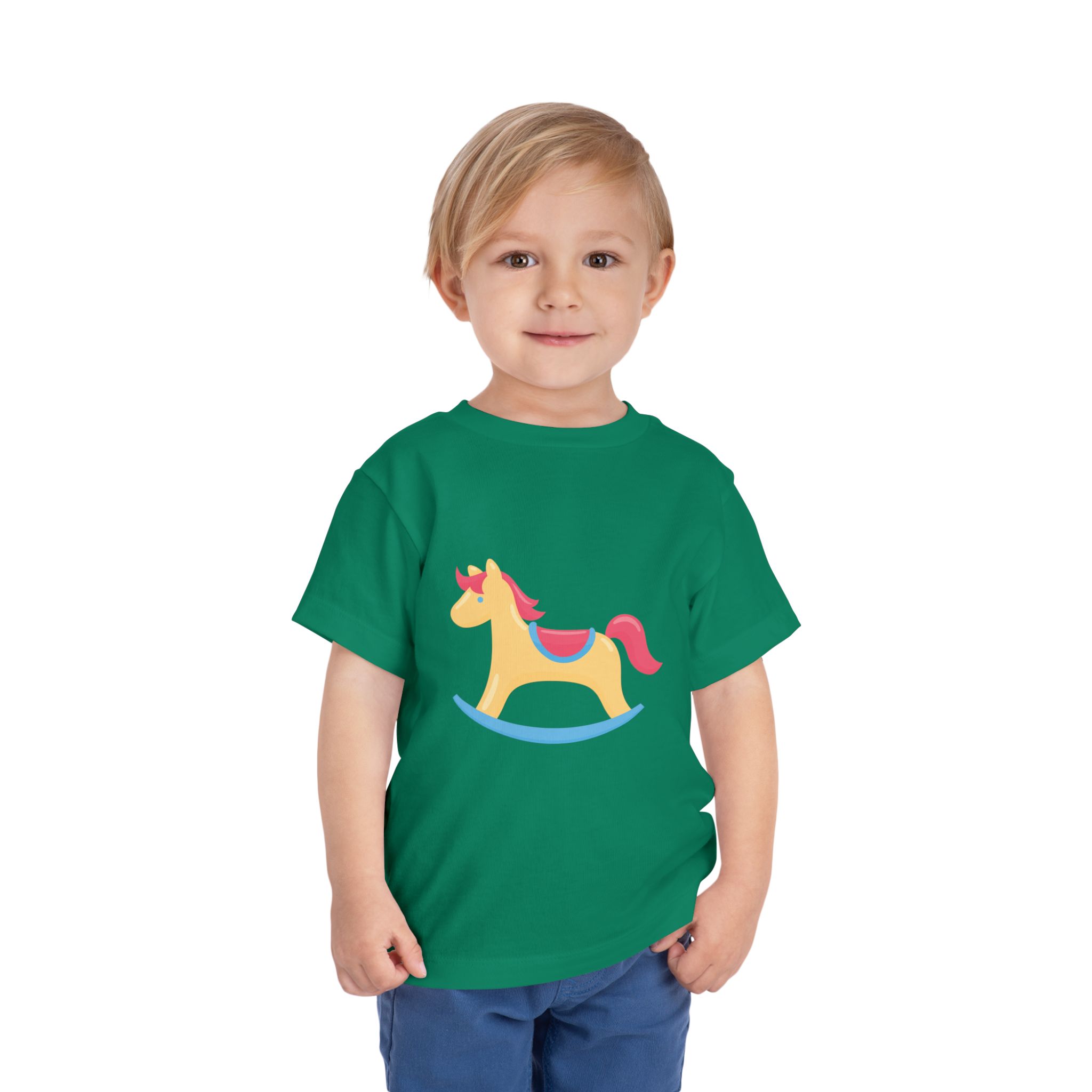 Cute Pastel Rocking Horse Toddler T-Shirt – Adorable Kids Graphic Tee for Babies, Boys & Girls. - Image 10