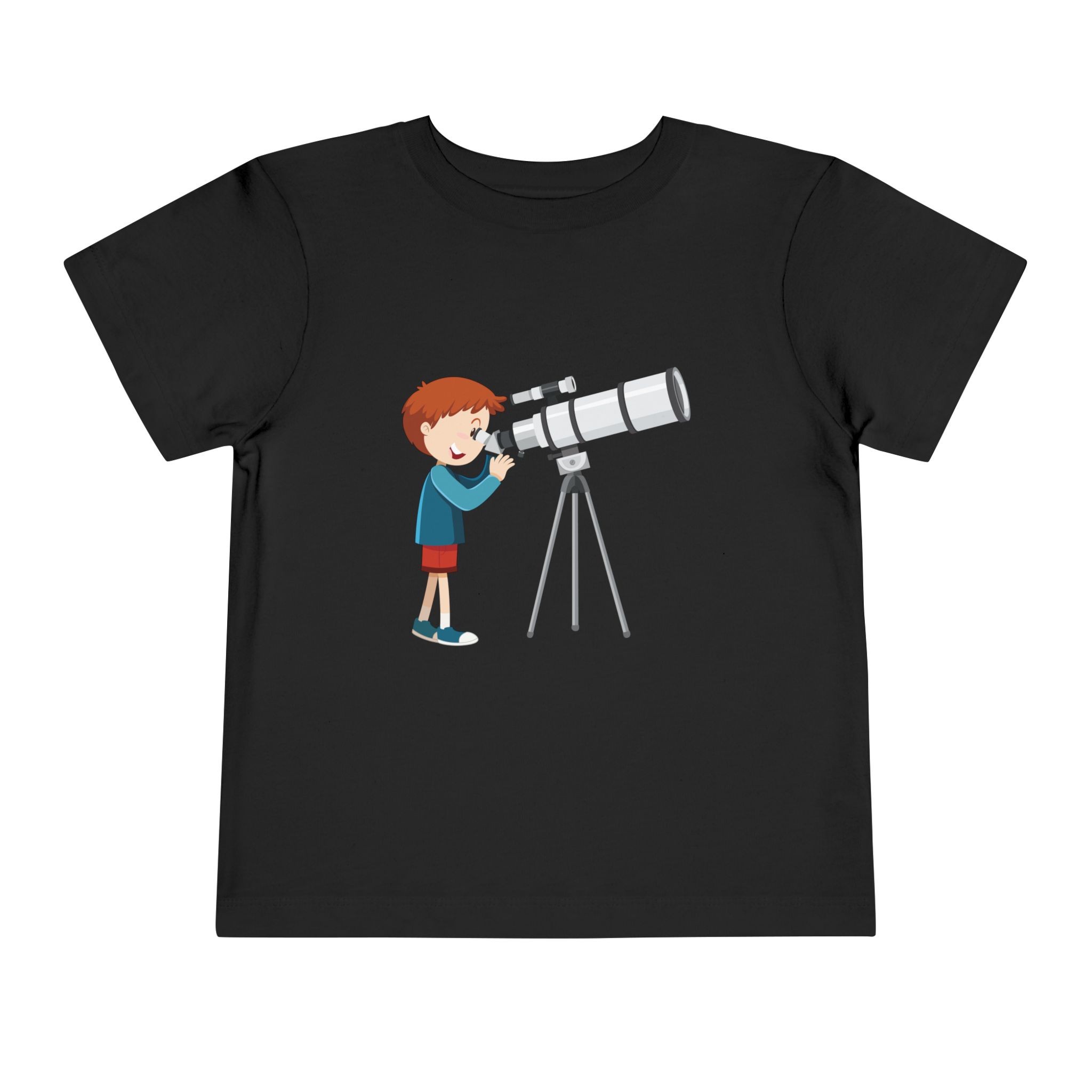 Little Astronomer Telescope Toddler T-Shirt – Cute Space Science Graphic Tee for Kids, Boys & Girls. - Image 9