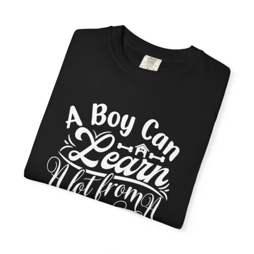 A Boy Can Learn a Lot From a Dog T-Shirt – Funny Dog Lover Tee for Boys & Dog Owners. - Image 26