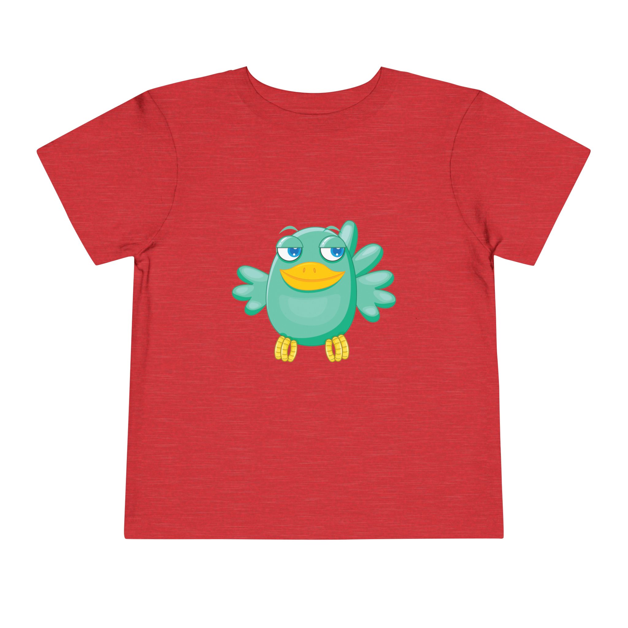 Cute Confident Green Bird Toddler T-Shirt – Adorable Cartoon Bird Graphic Tee for Kids, Boys & Girls. - Image 25